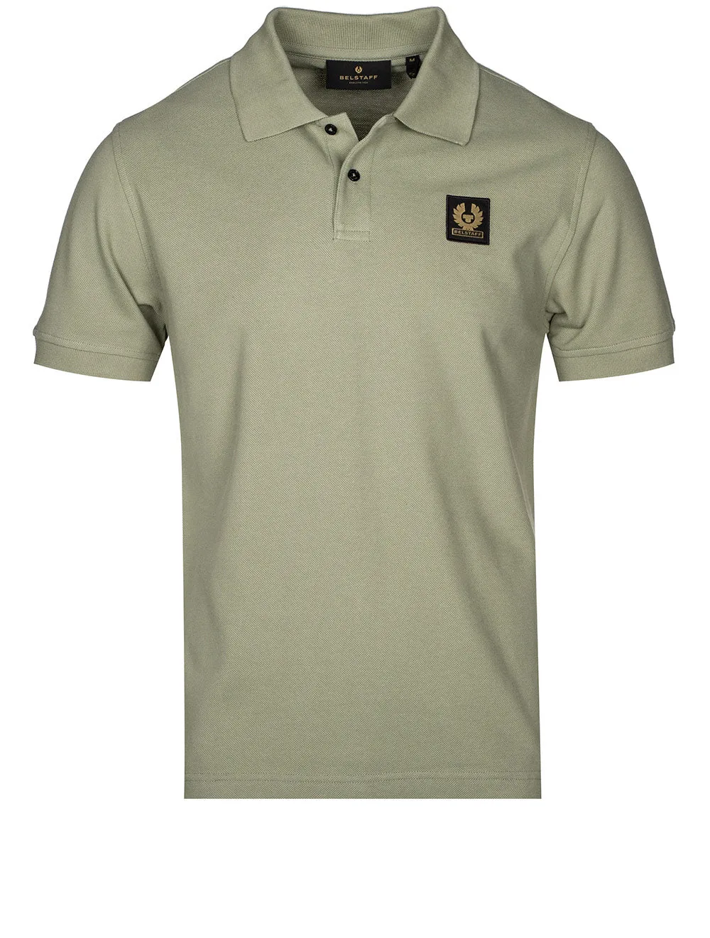 S/S Polo With Patch Green