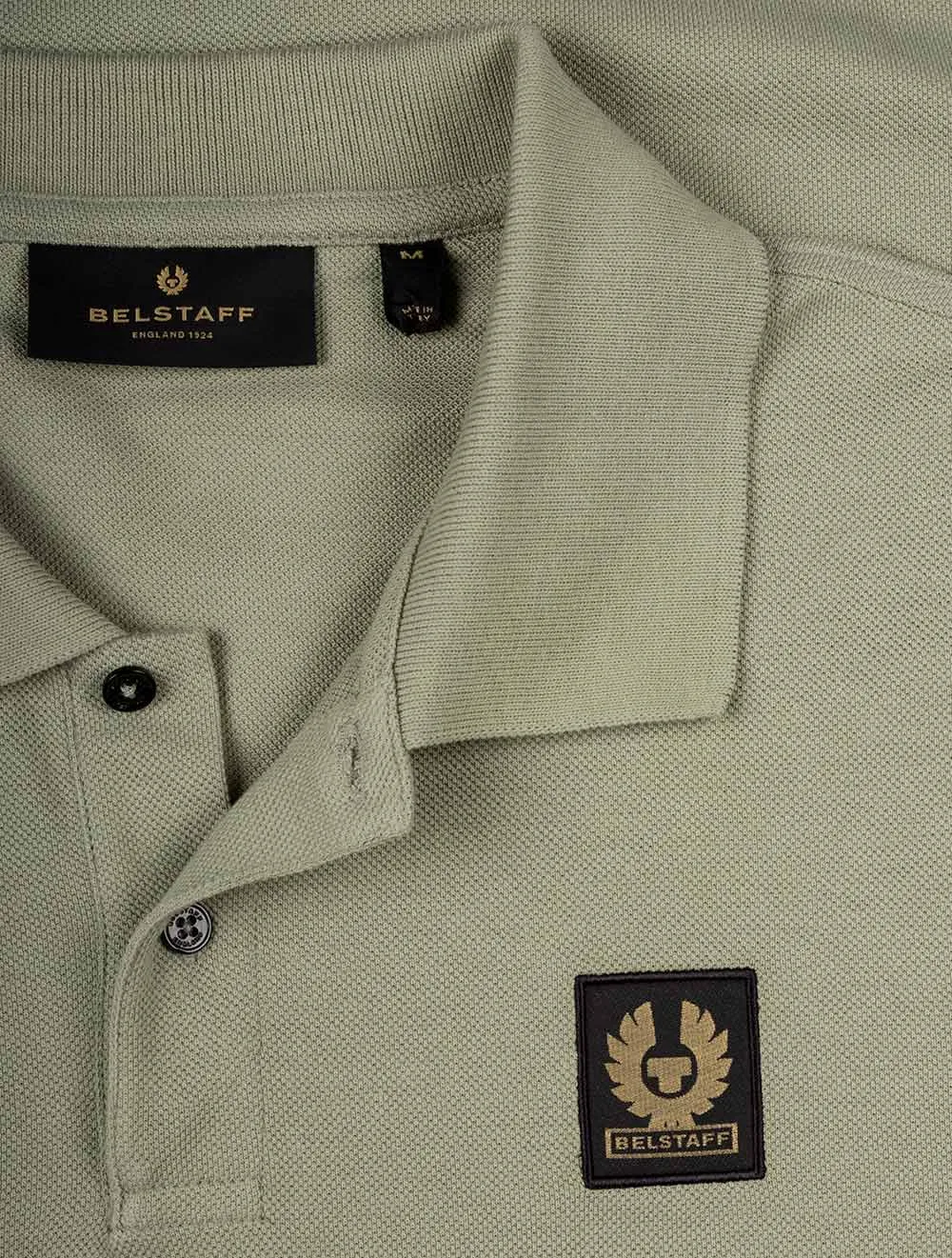 S/S Polo With Patch Green