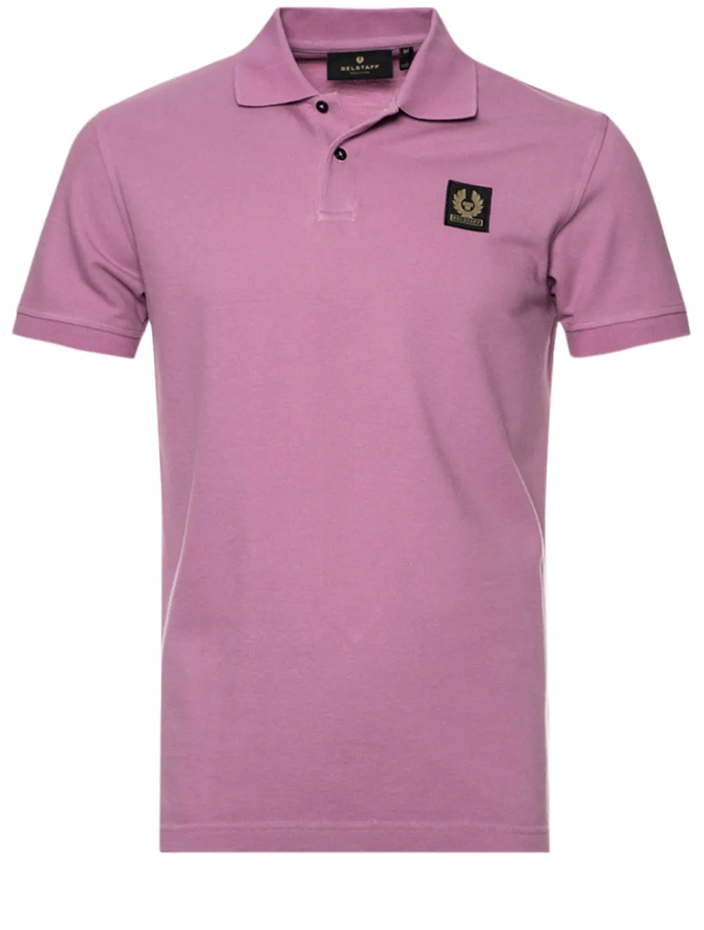 S/S Polo With Patch Lavender