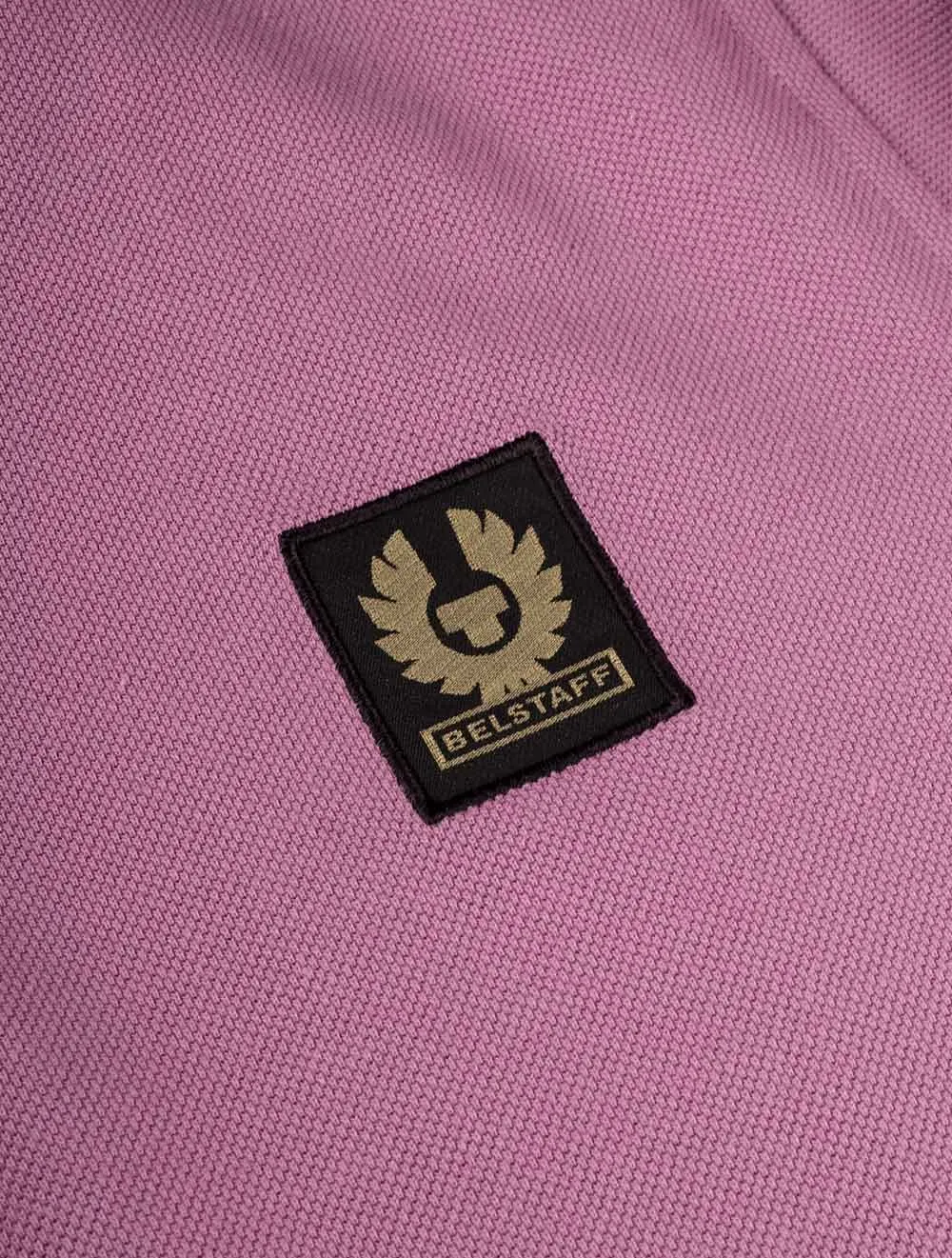 S/S Polo With Patch Lavender