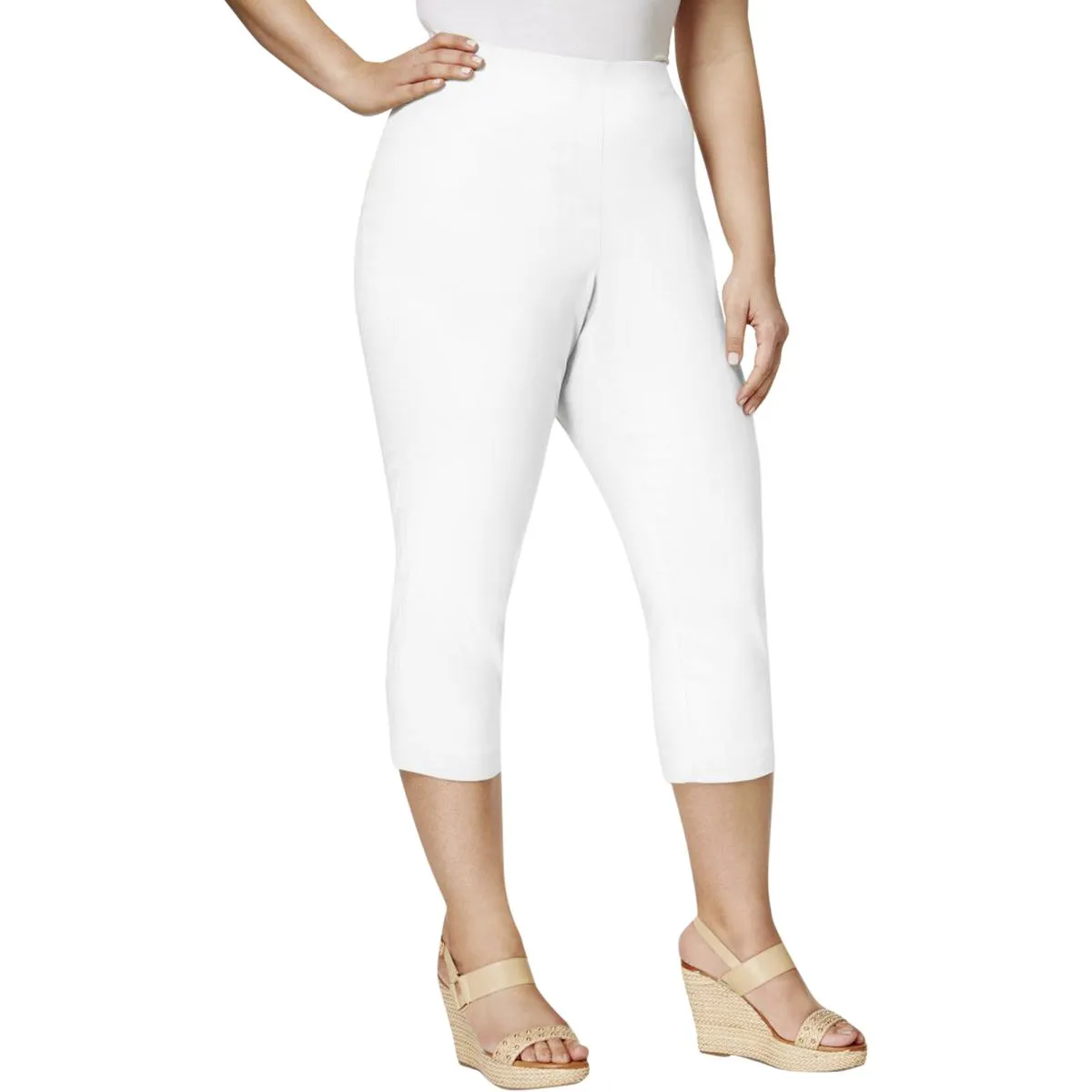 Style & Co. Womens Plus Comfort Waist Jegging Capri Jeans