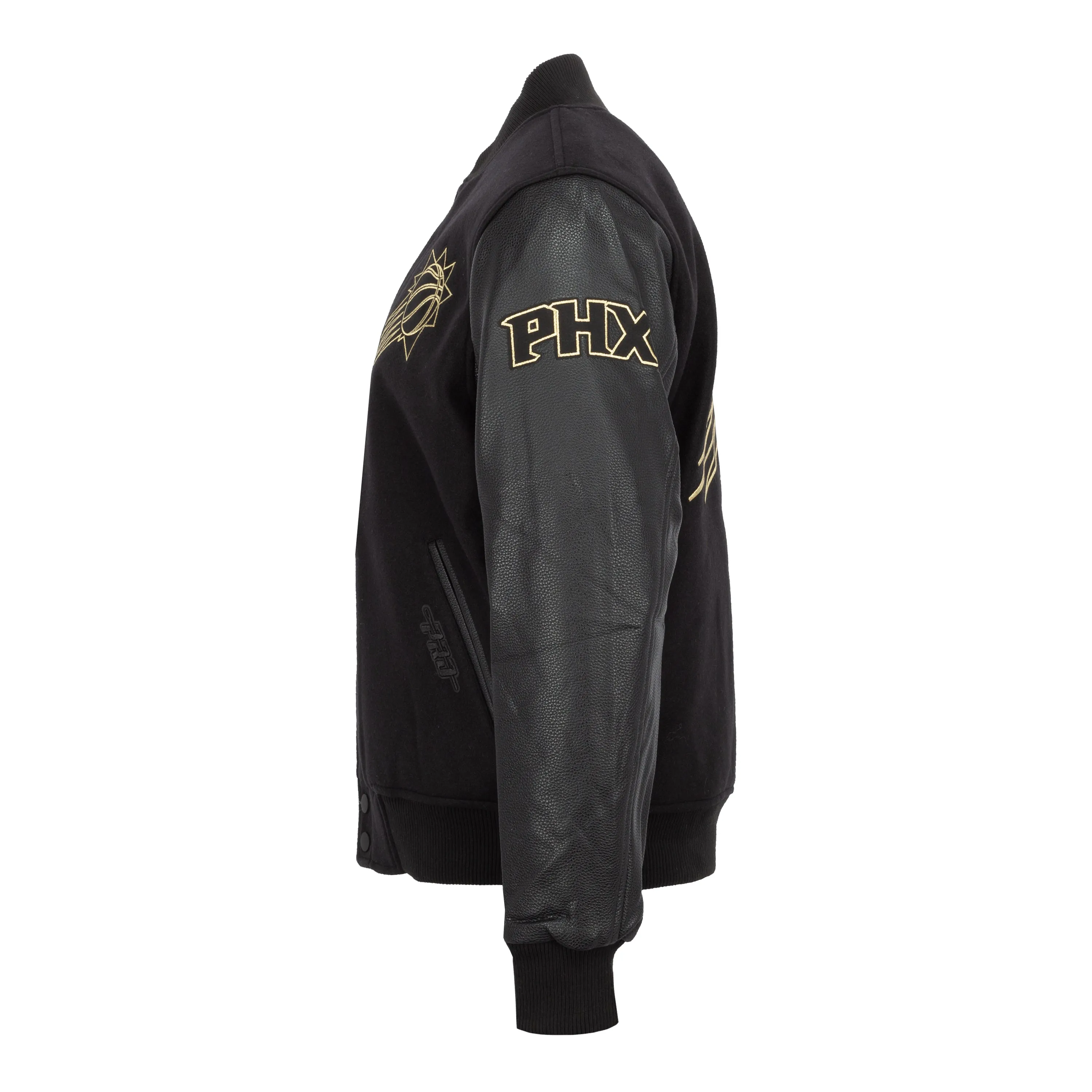 Suns Black Gold Varsity Jacket - Mens Clothing_Pro-Standard