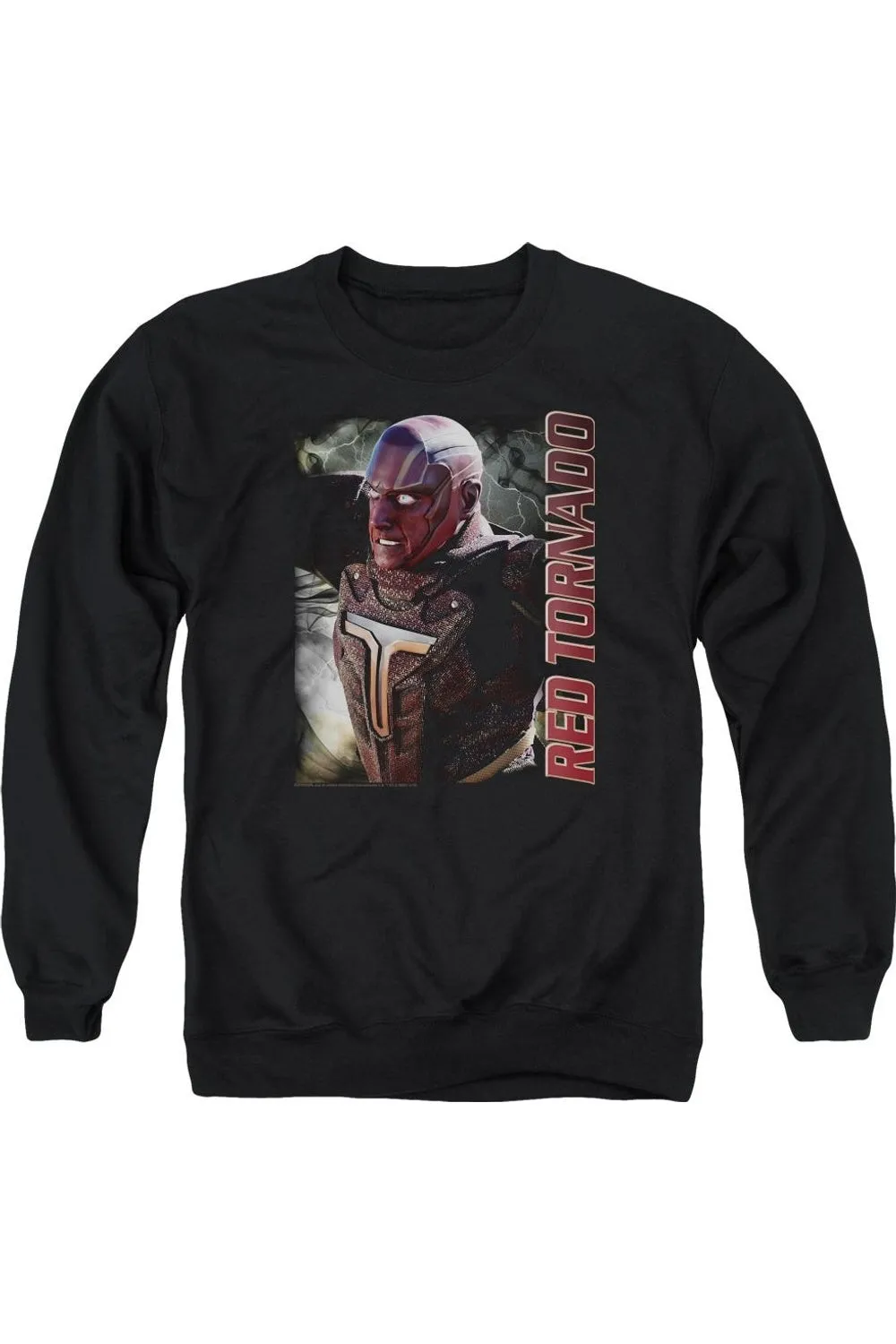 Supergirl Red Tornado Adult Crewneck Sweatshirt