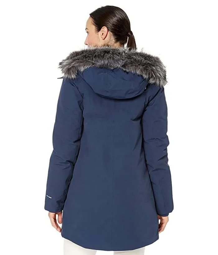 The North Face Outerboroughs NF0A4R3J8K2 Women Navy Full Zip Parka Jacket APP458 (Blue,Regular,M)