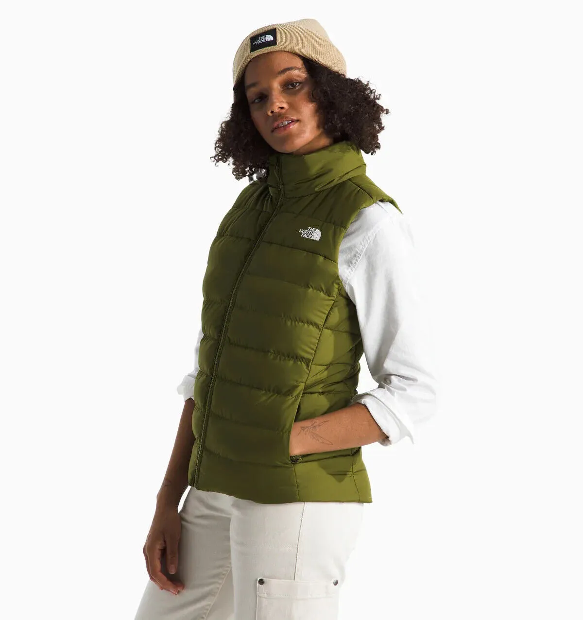 THE NORTH FACE Women's Aconcagua 3 Vest - PFAS Free, Forest Olive, Medium