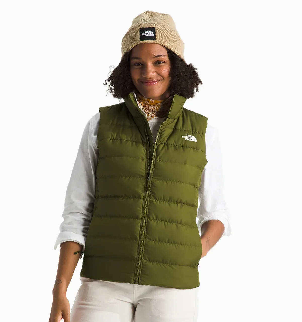 THE NORTH FACE Women's Aconcagua 3 Vest - PFAS Free, Forest Olive, Medium