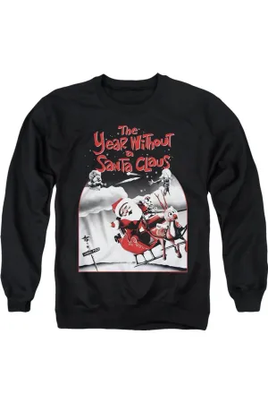 The Year Without A Santa Claus Santa Poster Adult Crewneck Sweatshirt