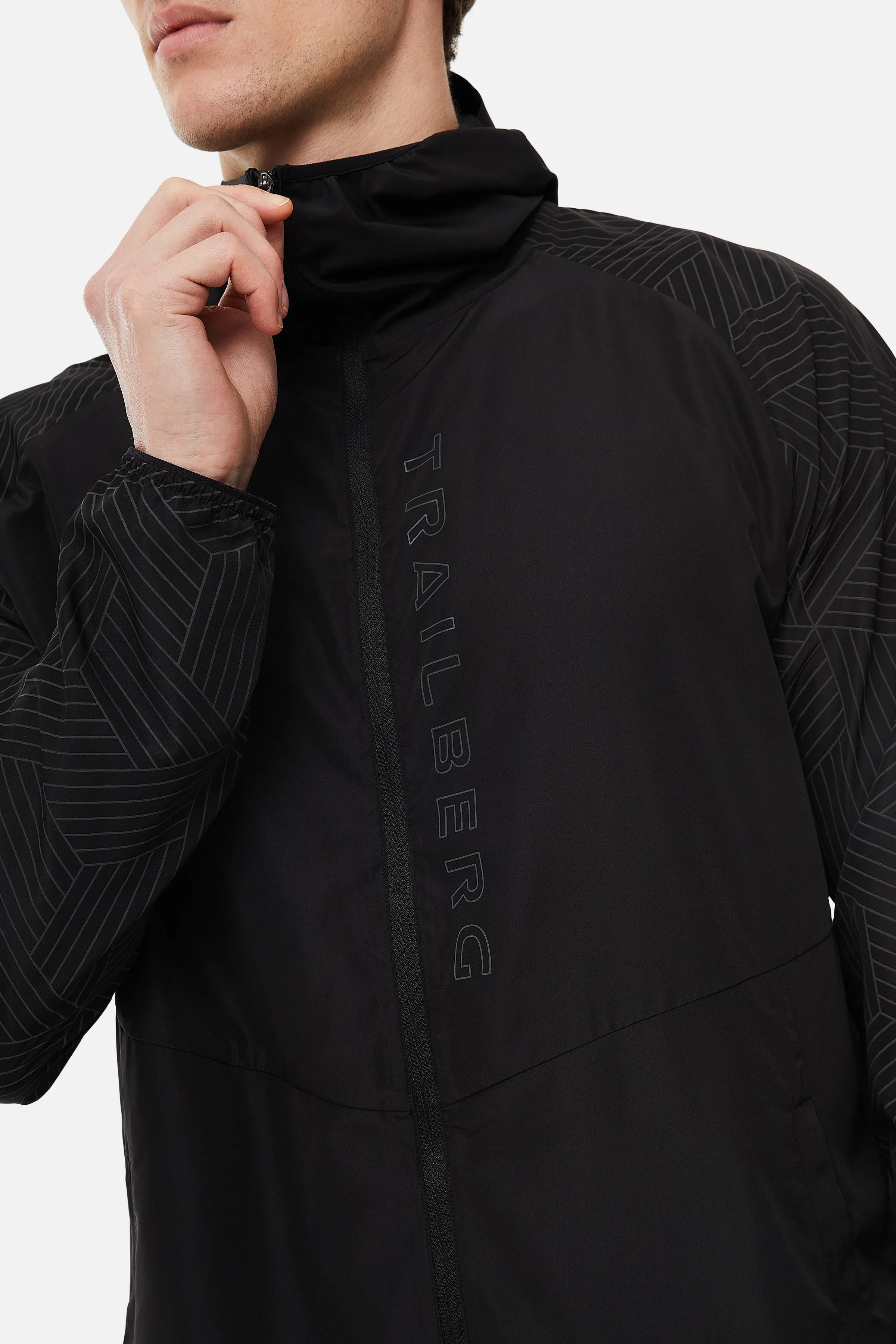 Trailberg Axis Jacquard Windbreaker - Black