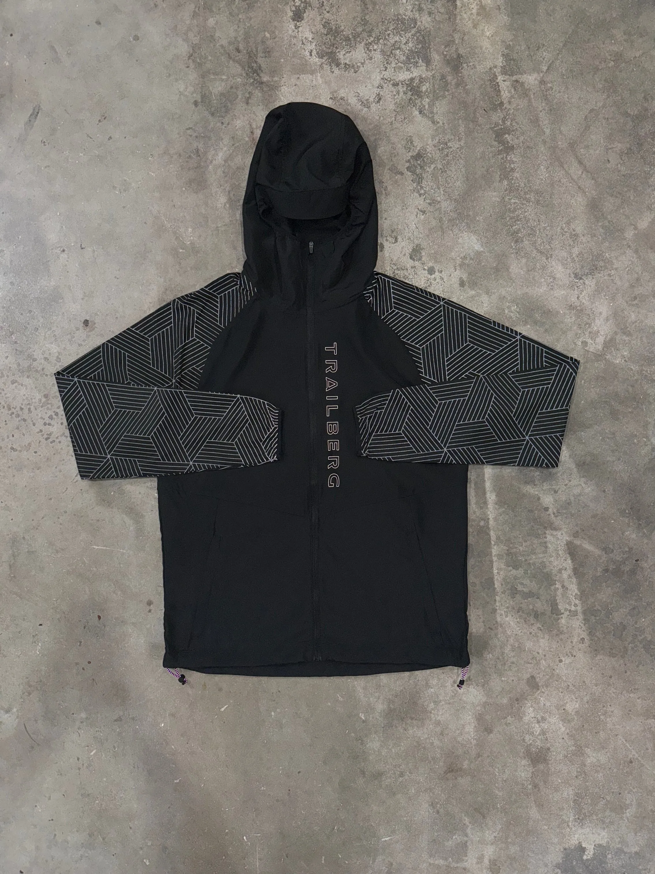 Trailberg Axis Jacquard Windbreaker - Black