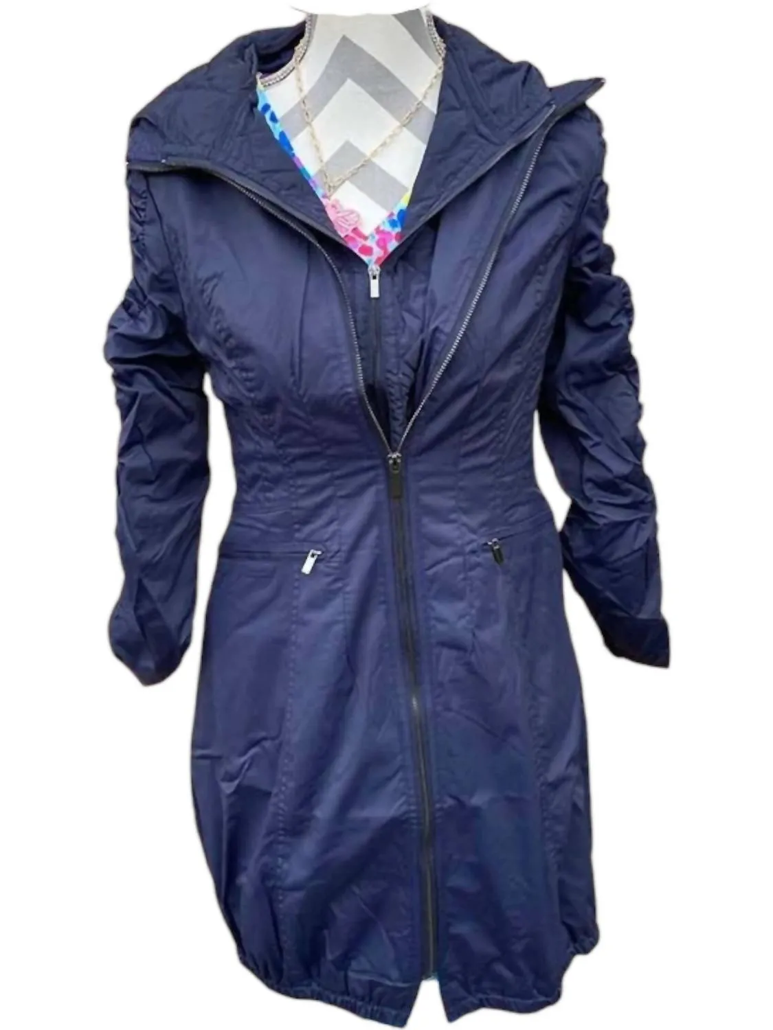 Ula Quilted Vest Jacket In Navy
