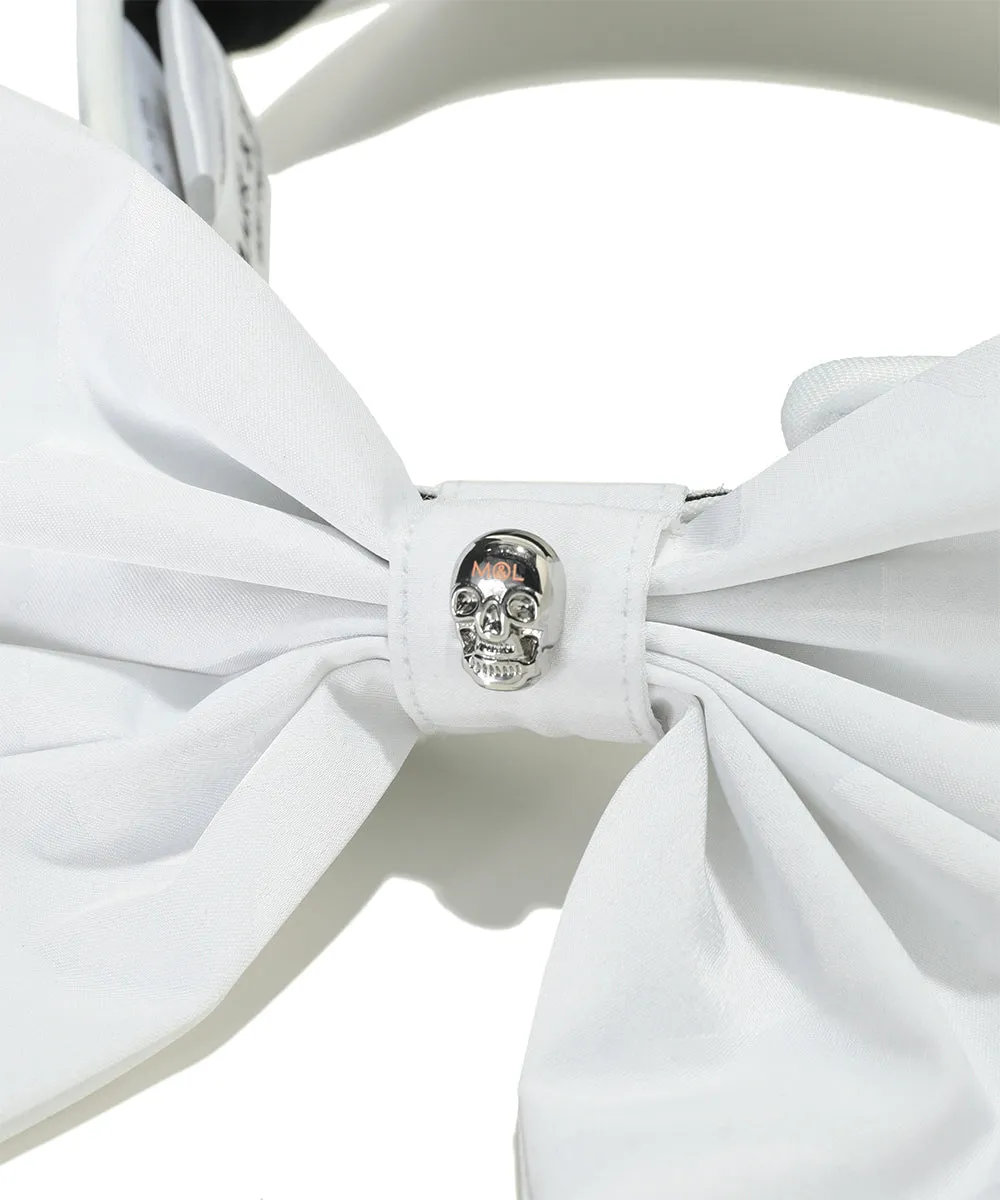 Unisex Gauge Ribboned Visor White