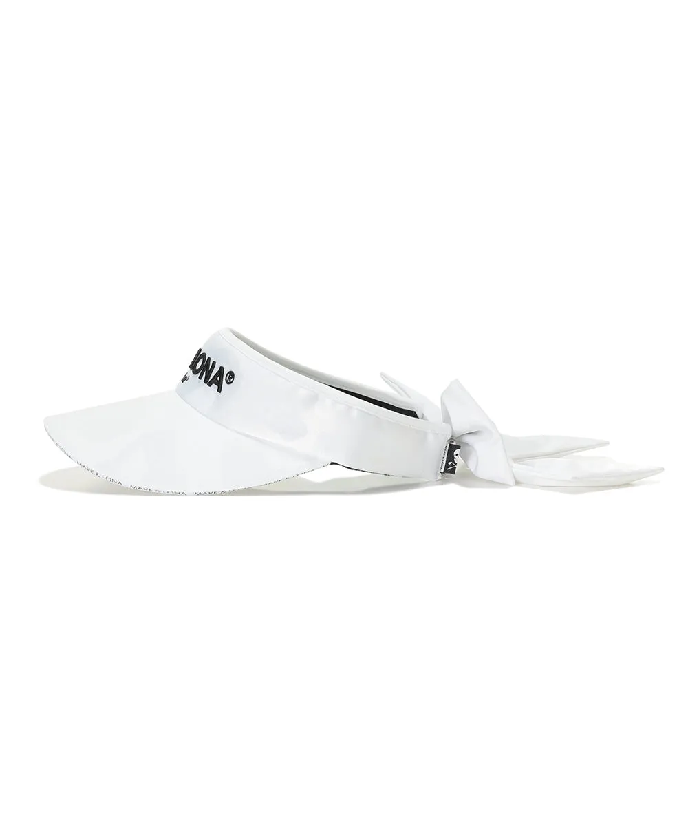 Unisex Gauge Ribboned Visor White