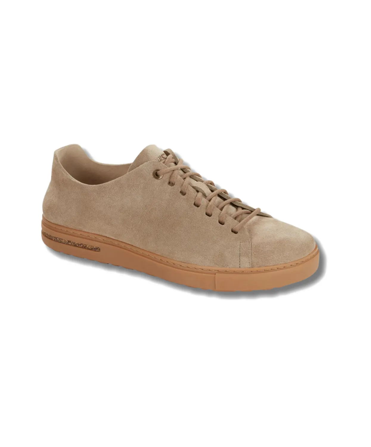Womens Birkenstock Shoes Birkenstock Bend Low Decon Suede Leather Grey Taupe Sneakers