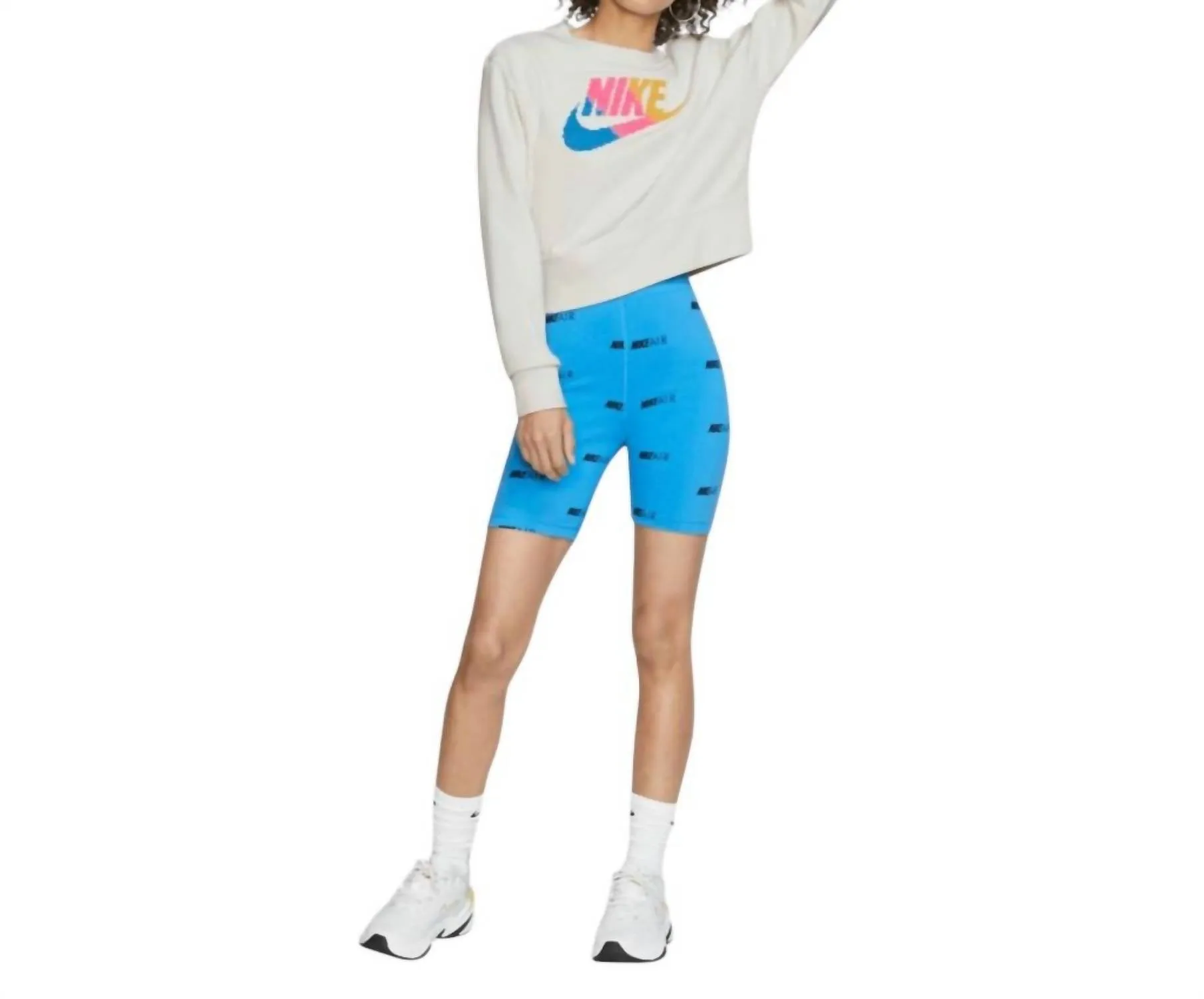 Women's Crop Top Crew Sweatshirt In Ivory