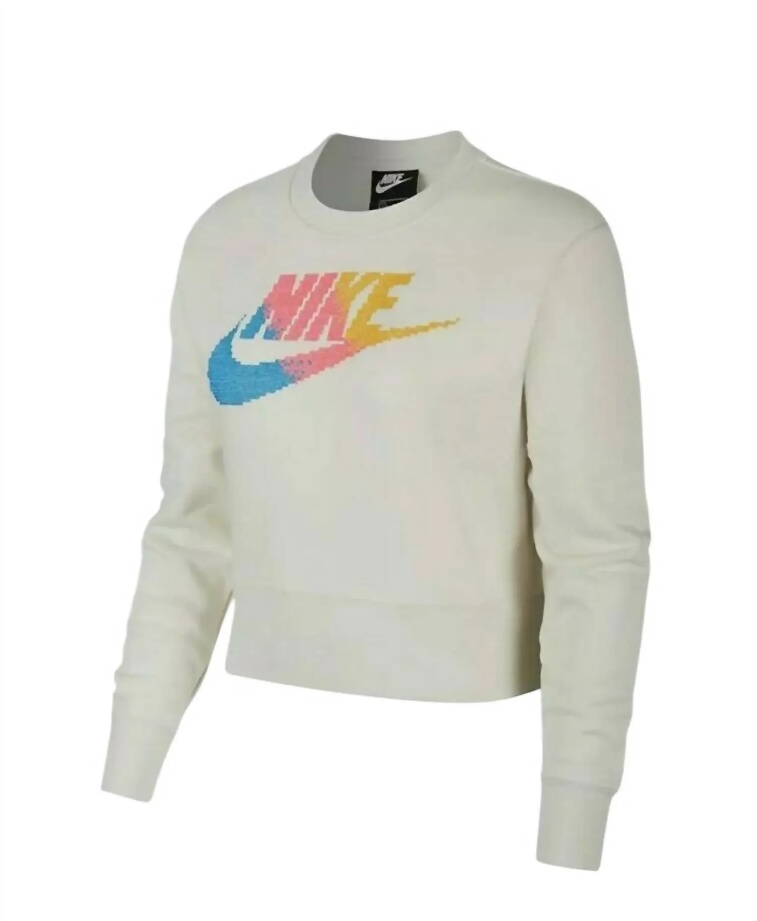 Women's Crop Top Crew Sweatshirt In Ivory