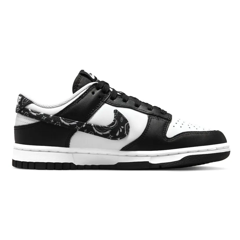 Women's Dunk Low Black Paisley Panda Black White Nike Dunk