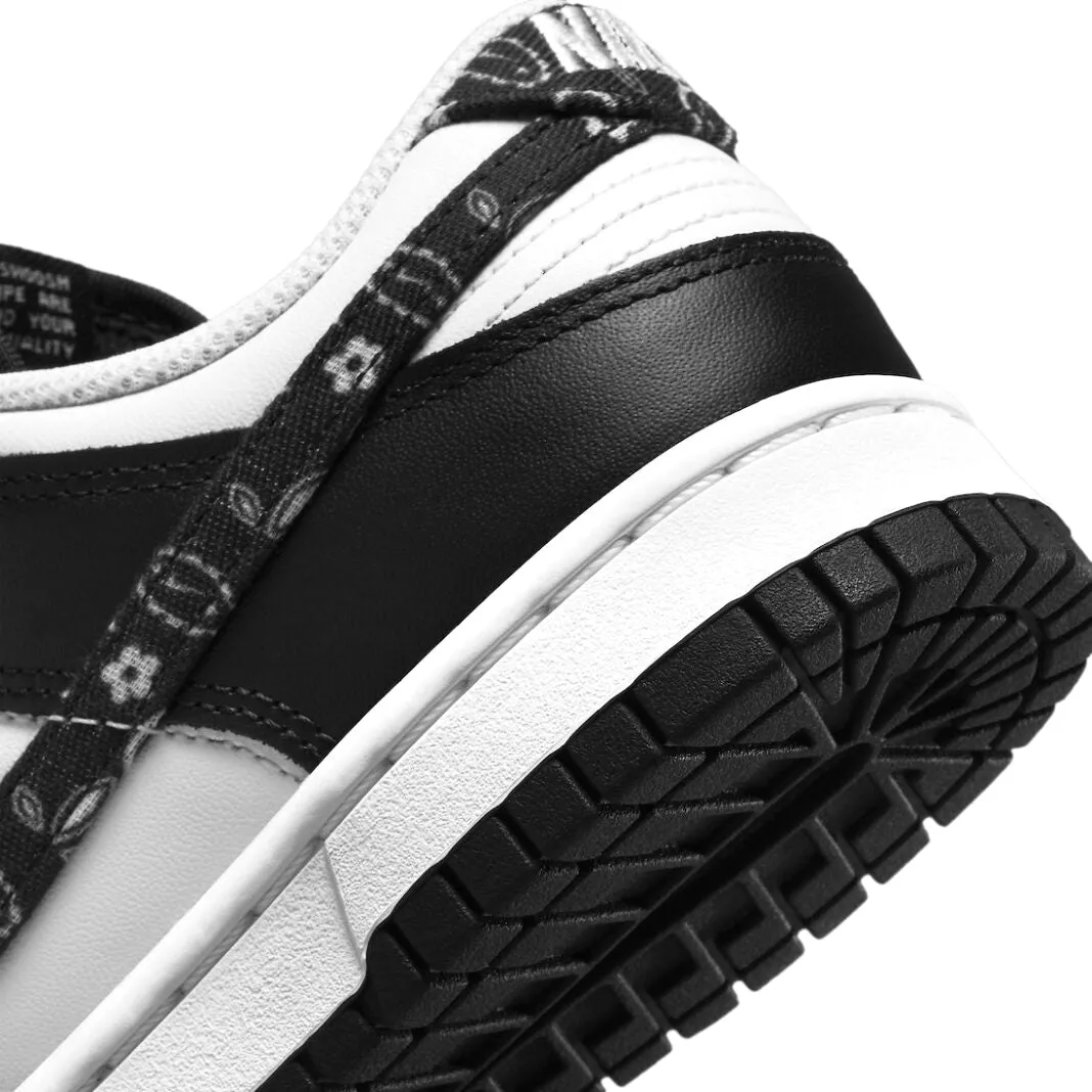 Women's Dunk Low Black Paisley Panda Black White Nike Dunk