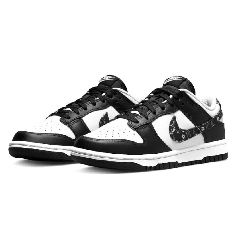 Women's Dunk Low Black Paisley Panda Black White Nike Dunk