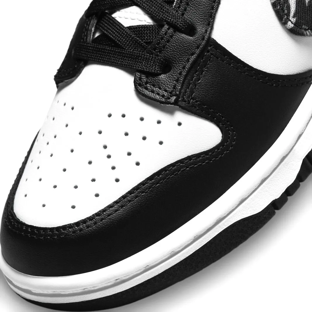 Women's Dunk Low Black Paisley Panda Black White Nike Dunk