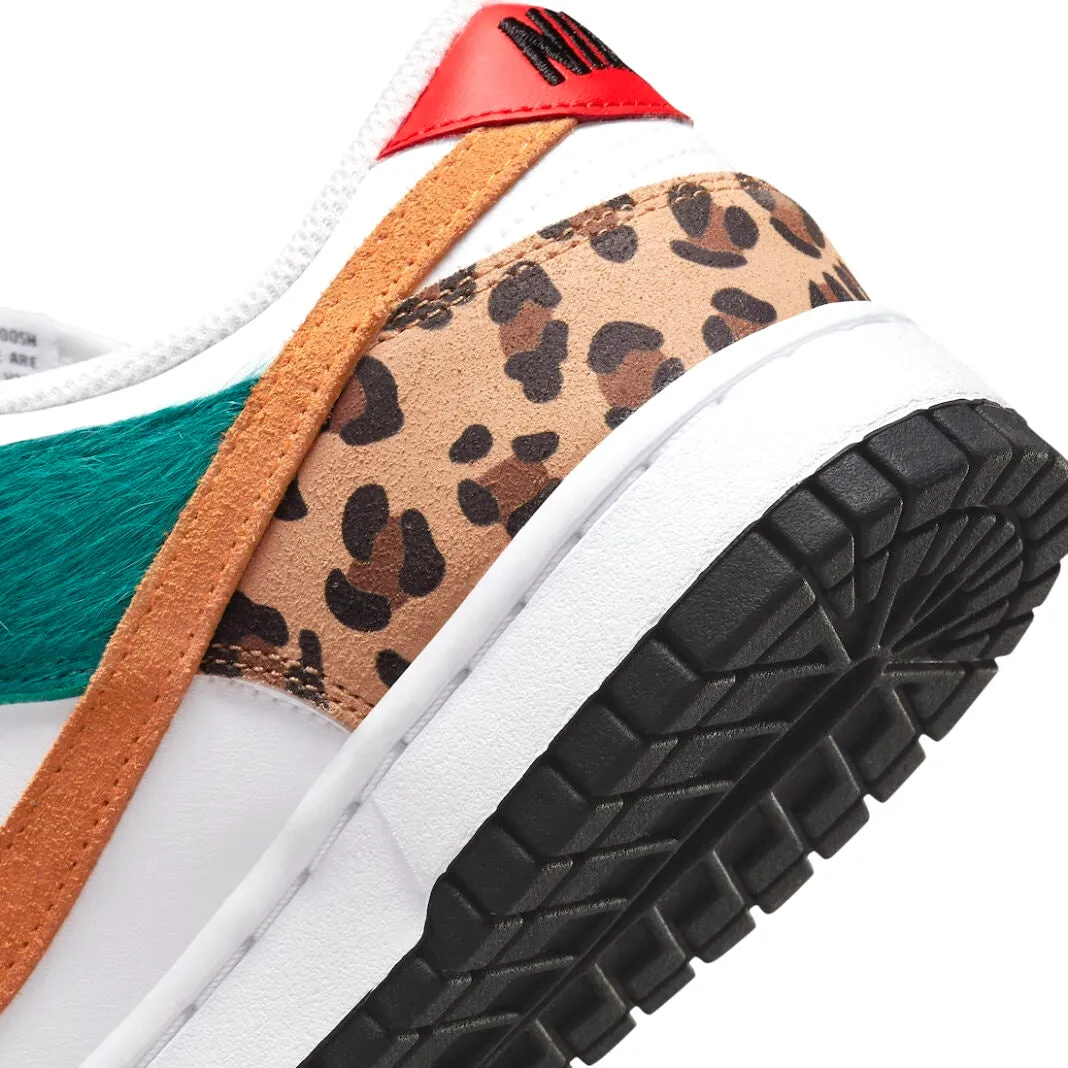 Women's Dunk Low SE Safari Animal Print White Light Curry Washed Teal Nike Dunk