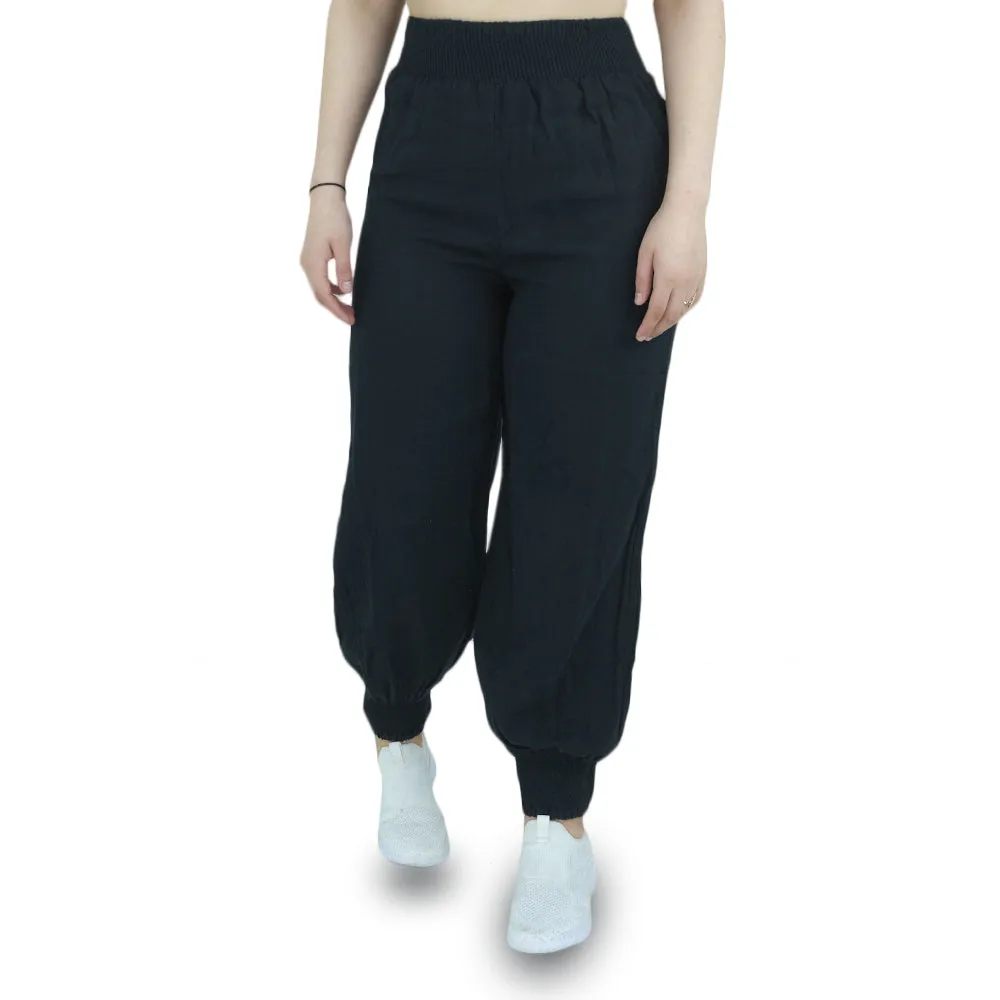 Women's Elastic Leg Pant,Black