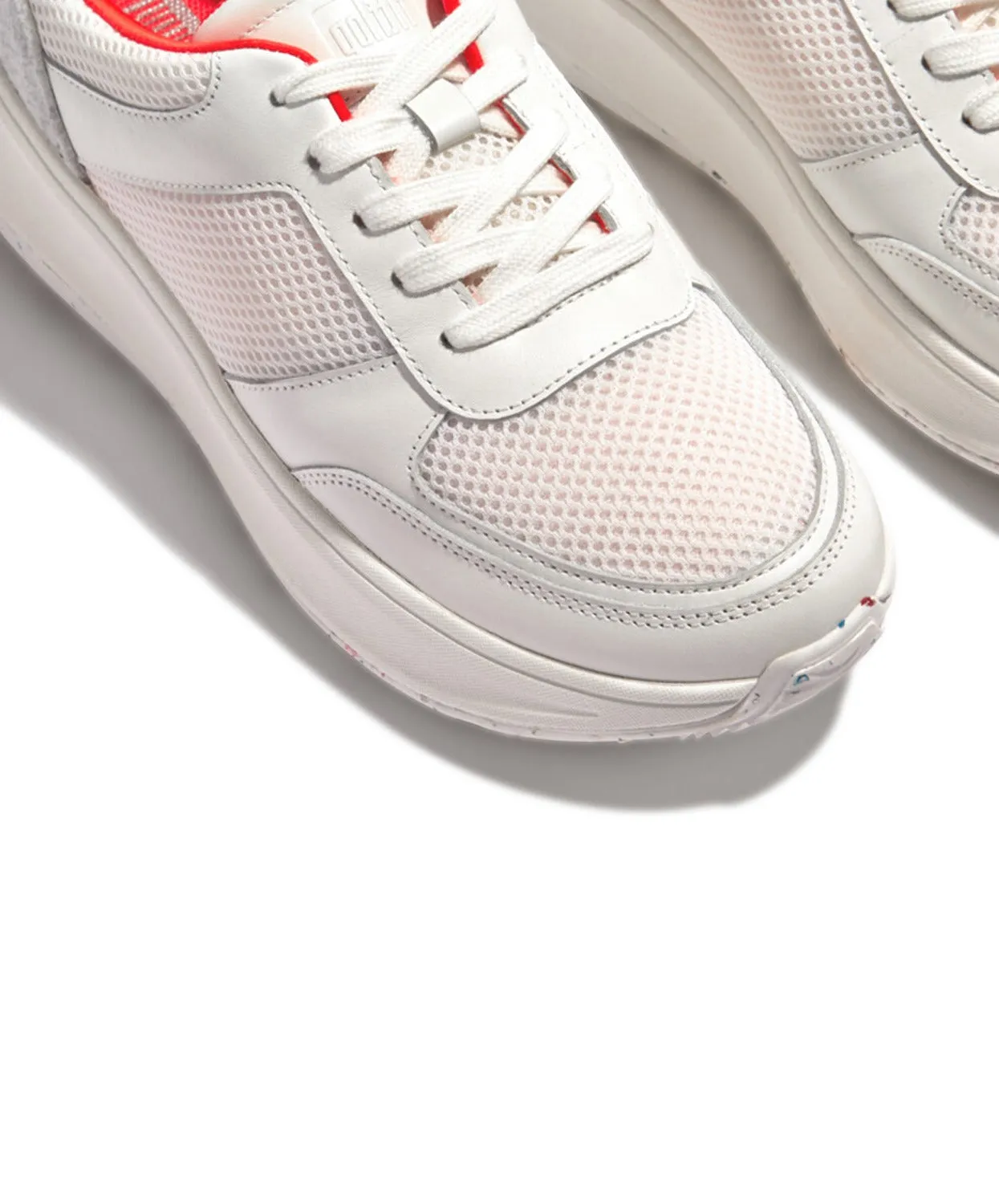 Womens Fitflop Shoes FitFlop F-mode e01 Limited Edition Urban White Flatform Sneakers
