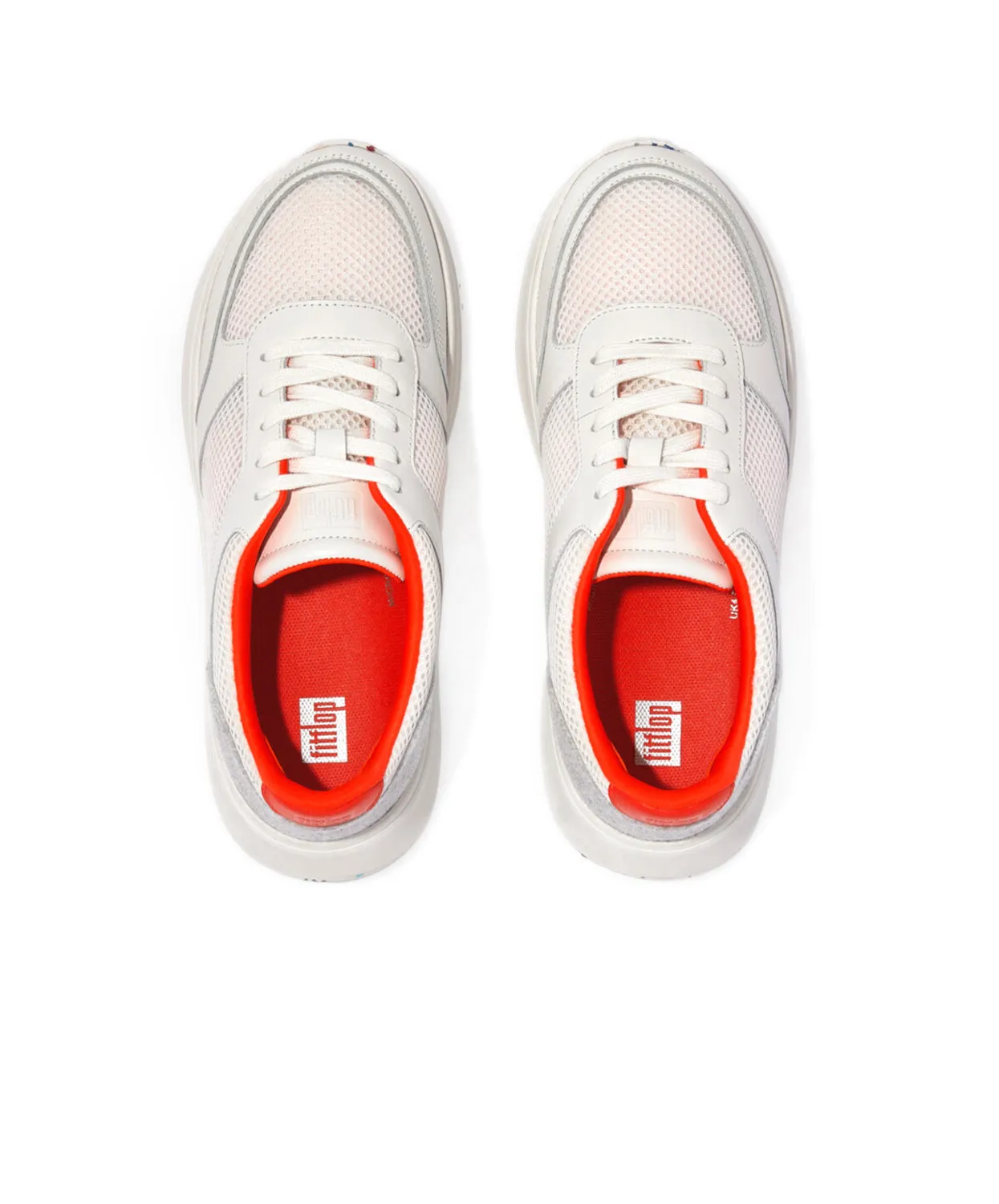Womens Fitflop Shoes FitFlop F-mode e01 Limited Edition Urban White Flatform Sneakers