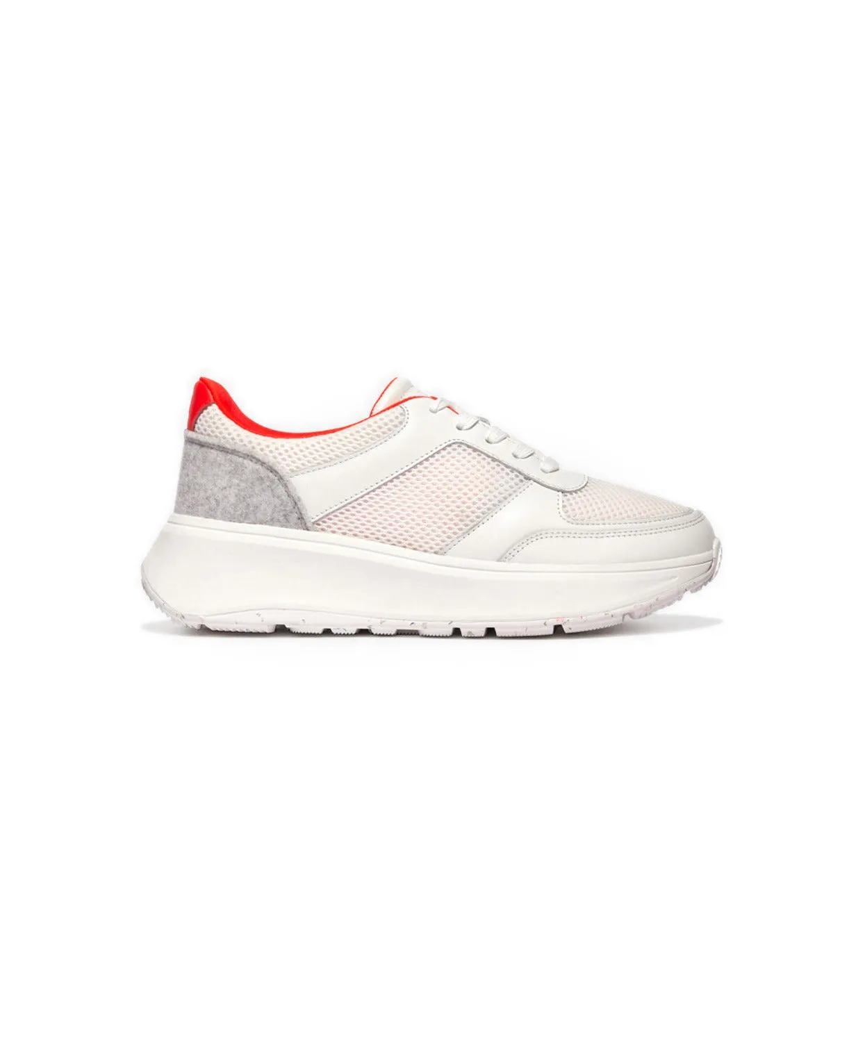 Womens Fitflop Shoes FitFlop F-mode e01 Limited Edition Urban White Flatform Sneakers