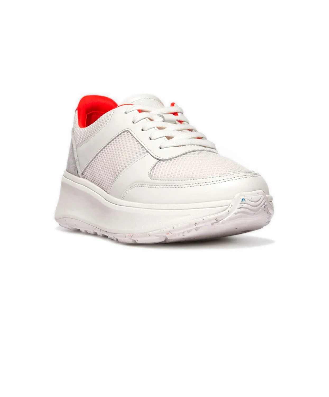 Womens Fitflop Shoes FitFlop F-mode e01 Limited Edition Urban White Flatform Sneakers
