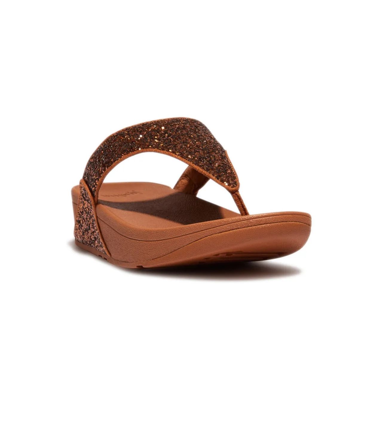 Womens Fitflop Shoes FitFlop Lulu Glitter Toe Post Sandals Brown