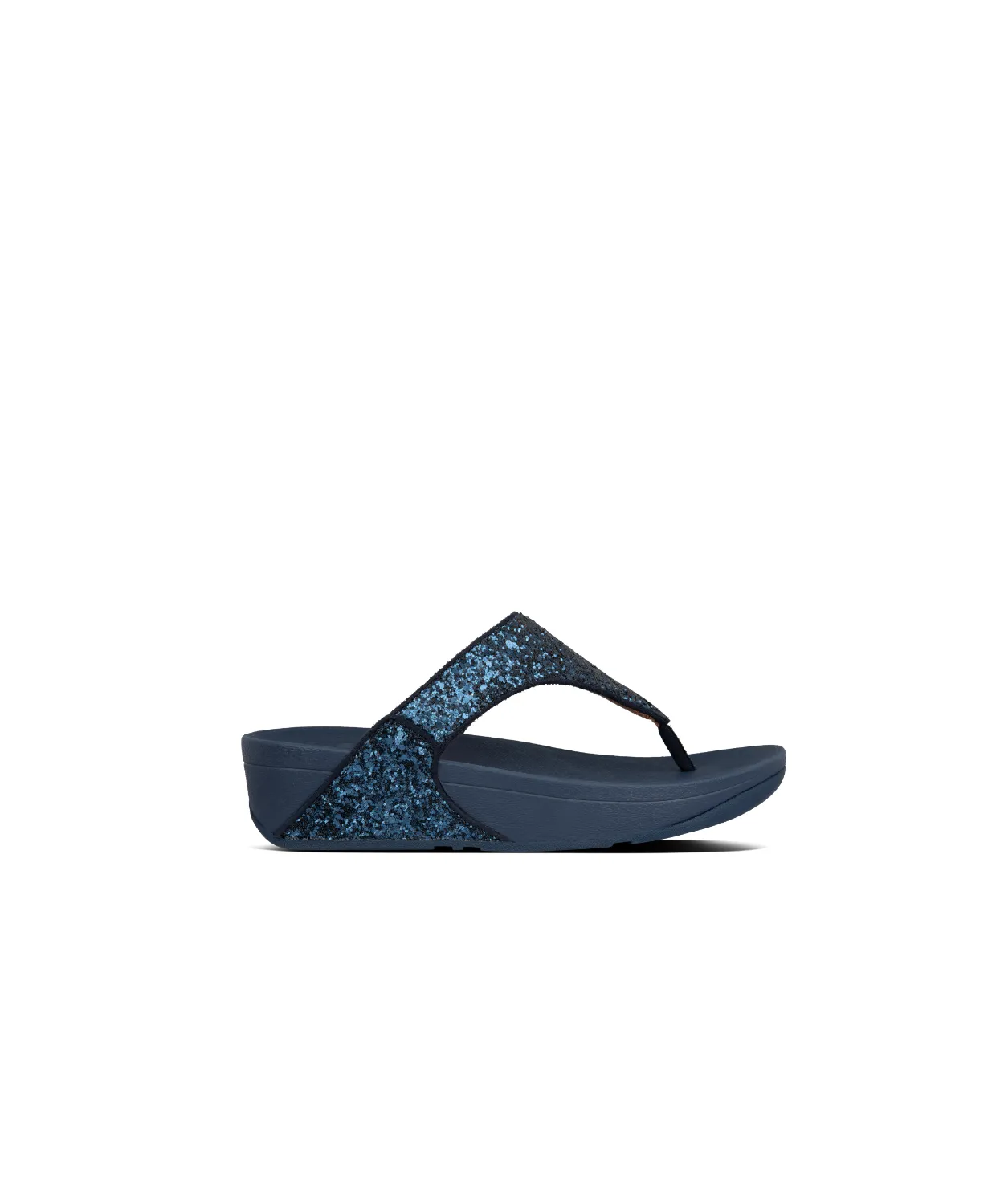 Womens Fitflop Shoes FitFlop Lulu Glitter Toe Post Sandals Navy