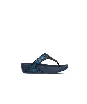 Womens Fitflop Shoes FitFlop Lulu Glitter Toe Post Sandals Navy