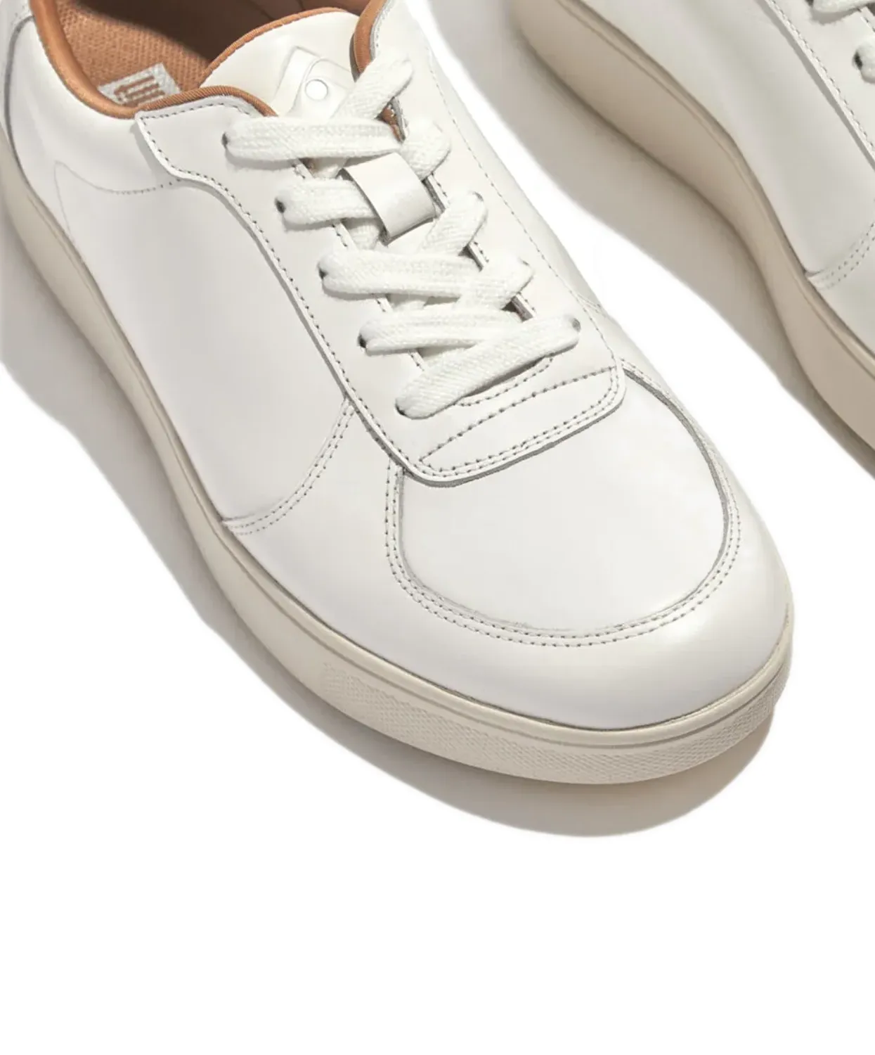 Womens Fitflop Shoes FitFlop Rally Leather Panel Sneakers White