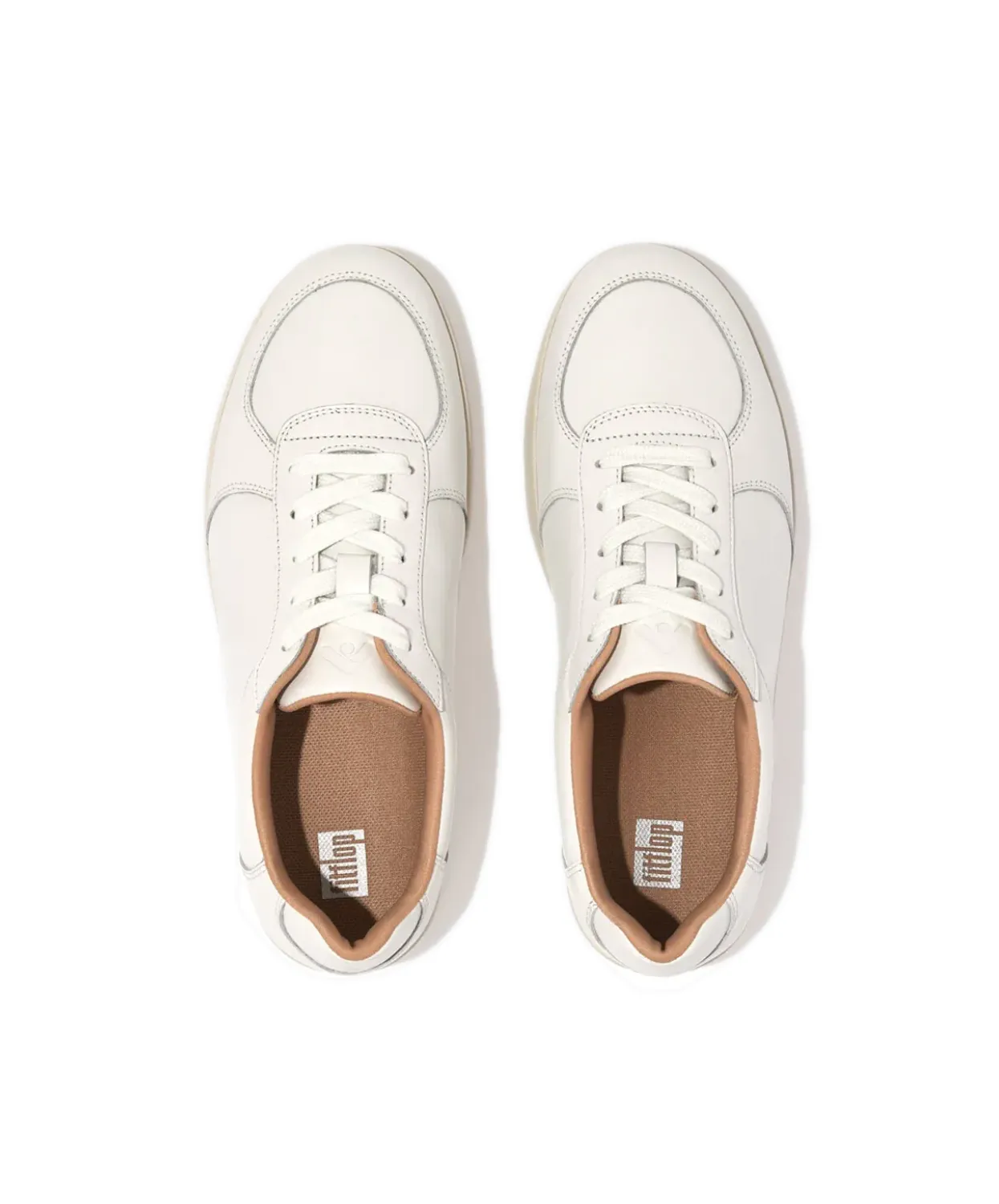 Womens Fitflop Shoes FitFlop Rally Leather Panel Sneakers White