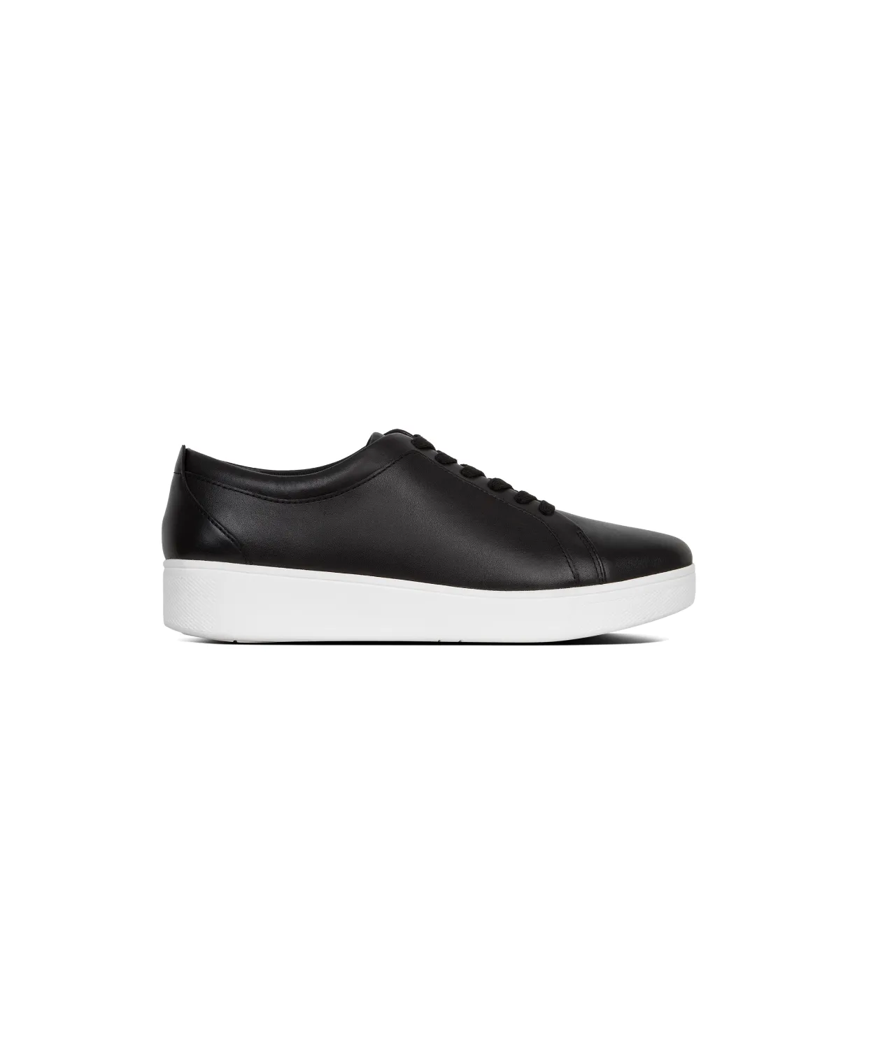 Womens Fitflop Shoes FitFlop Rally Leather Sneakers Black