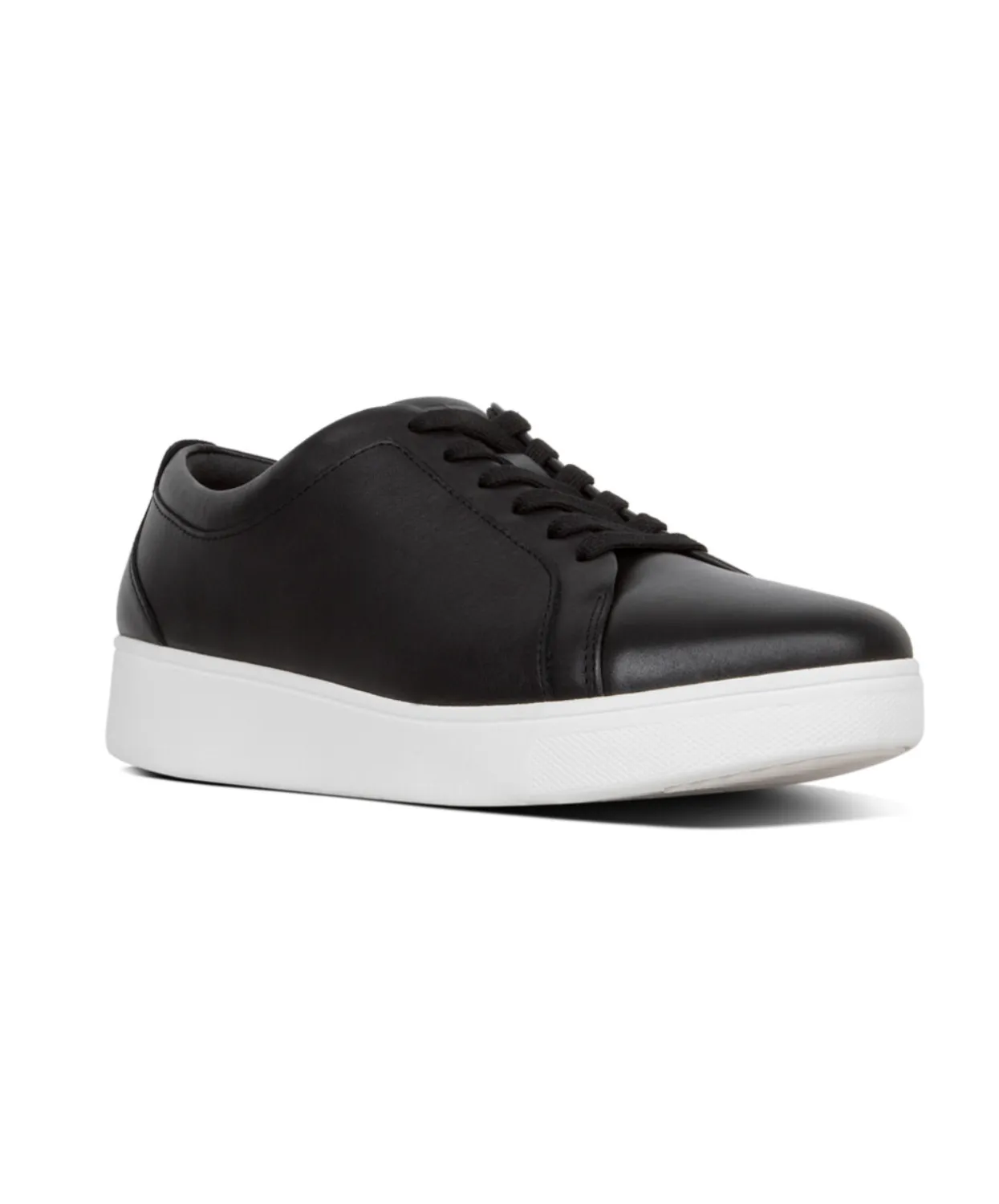 Womens Fitflop Shoes FitFlop Rally Leather Sneakers Black