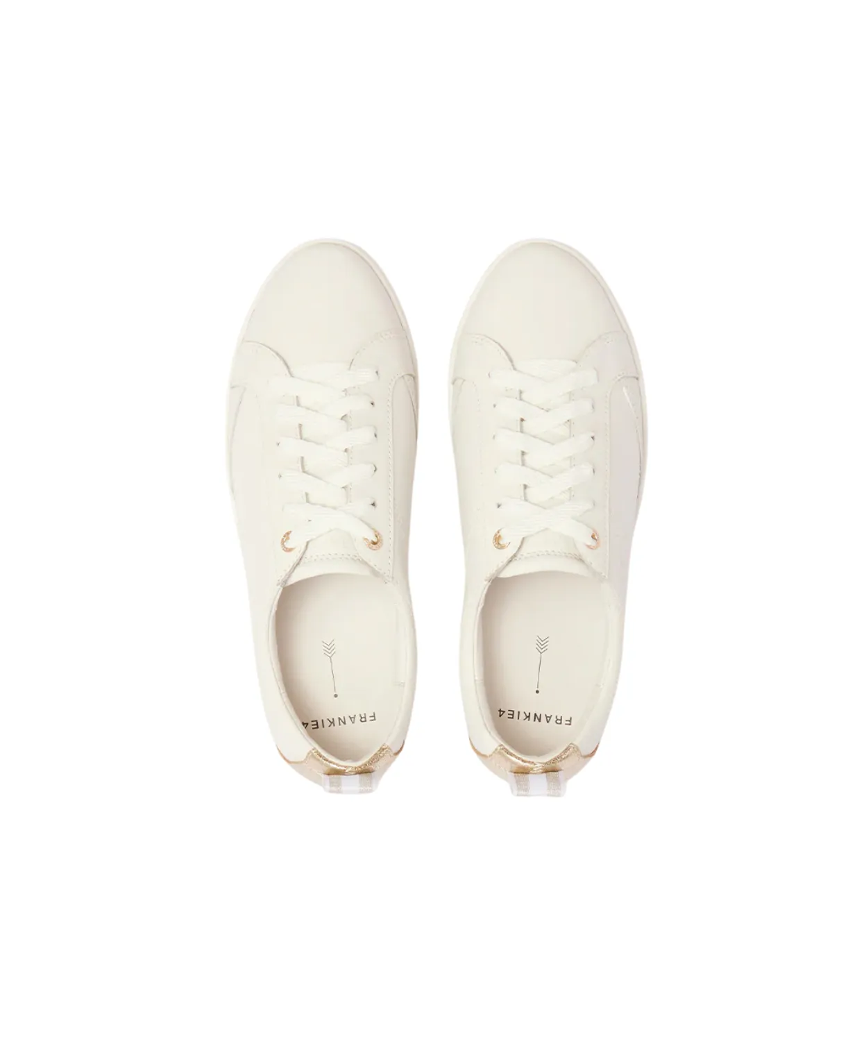 Womens Frankie4 Shoes Frankie4 Asher White Gold Sneaker
