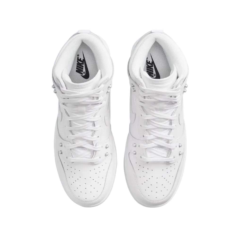 Women's Nike Dunk High SE White Metallic Pearl Nike Dunk