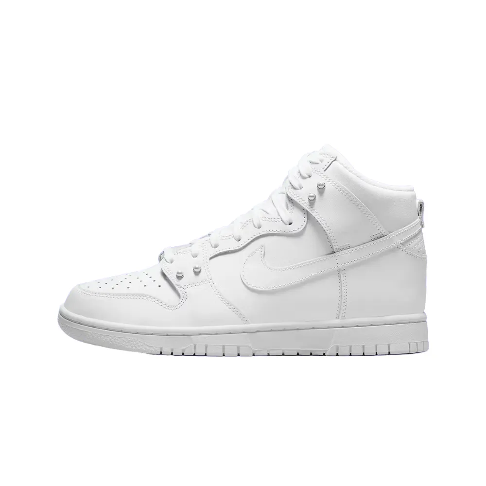 Women's Nike Dunk High SE White Metallic Pearl Nike Dunk