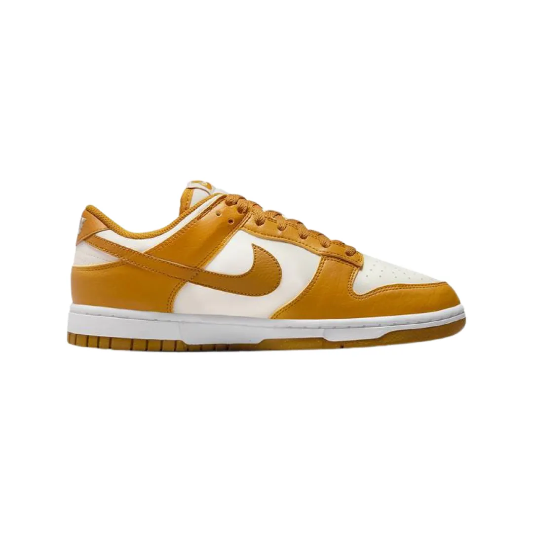 Women's Nike Dunk Low Next Nature Phantom Gold Suede White Volt Nike Dunk