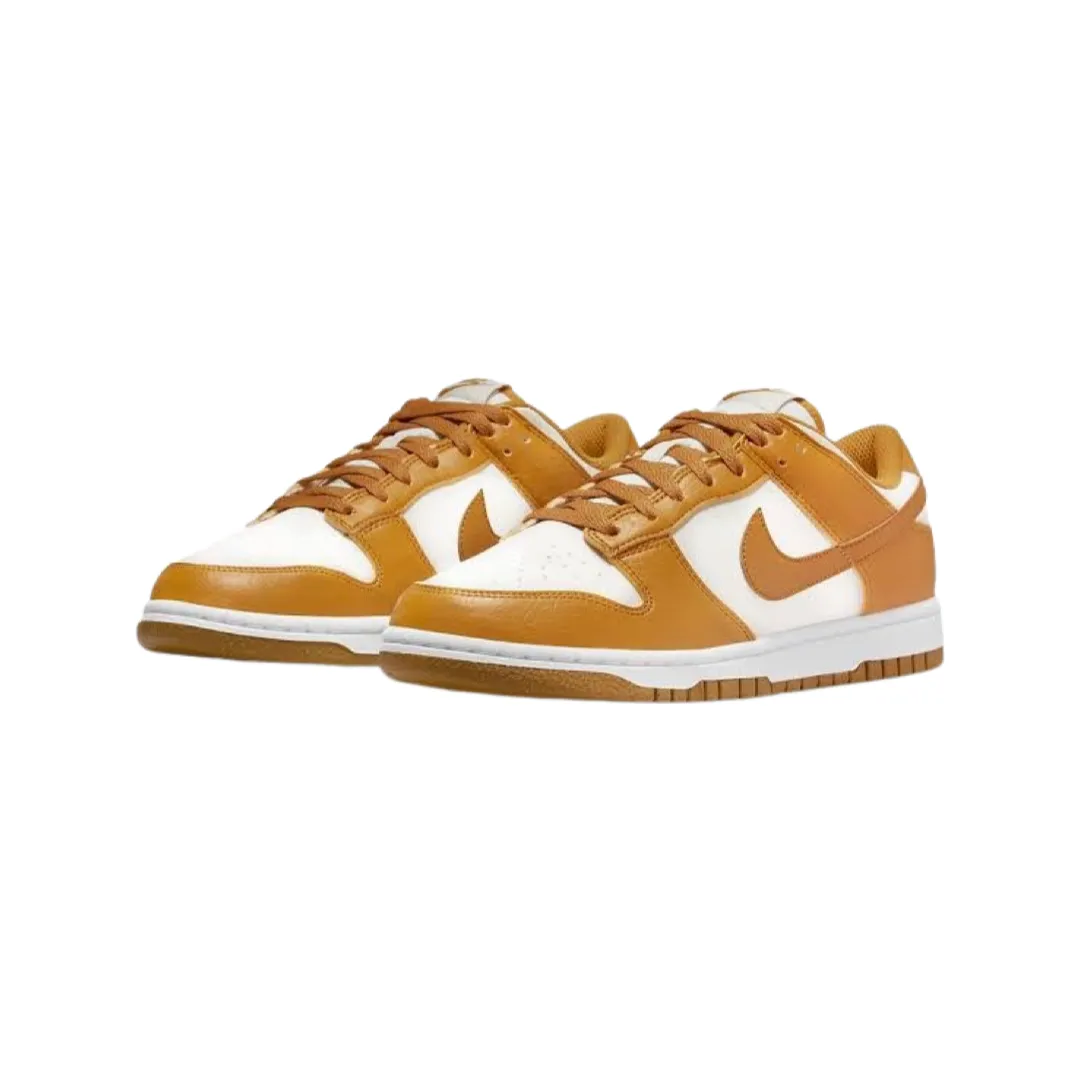 Women's Nike Dunk Low Next Nature Phantom Gold Suede White Volt Nike Dunk