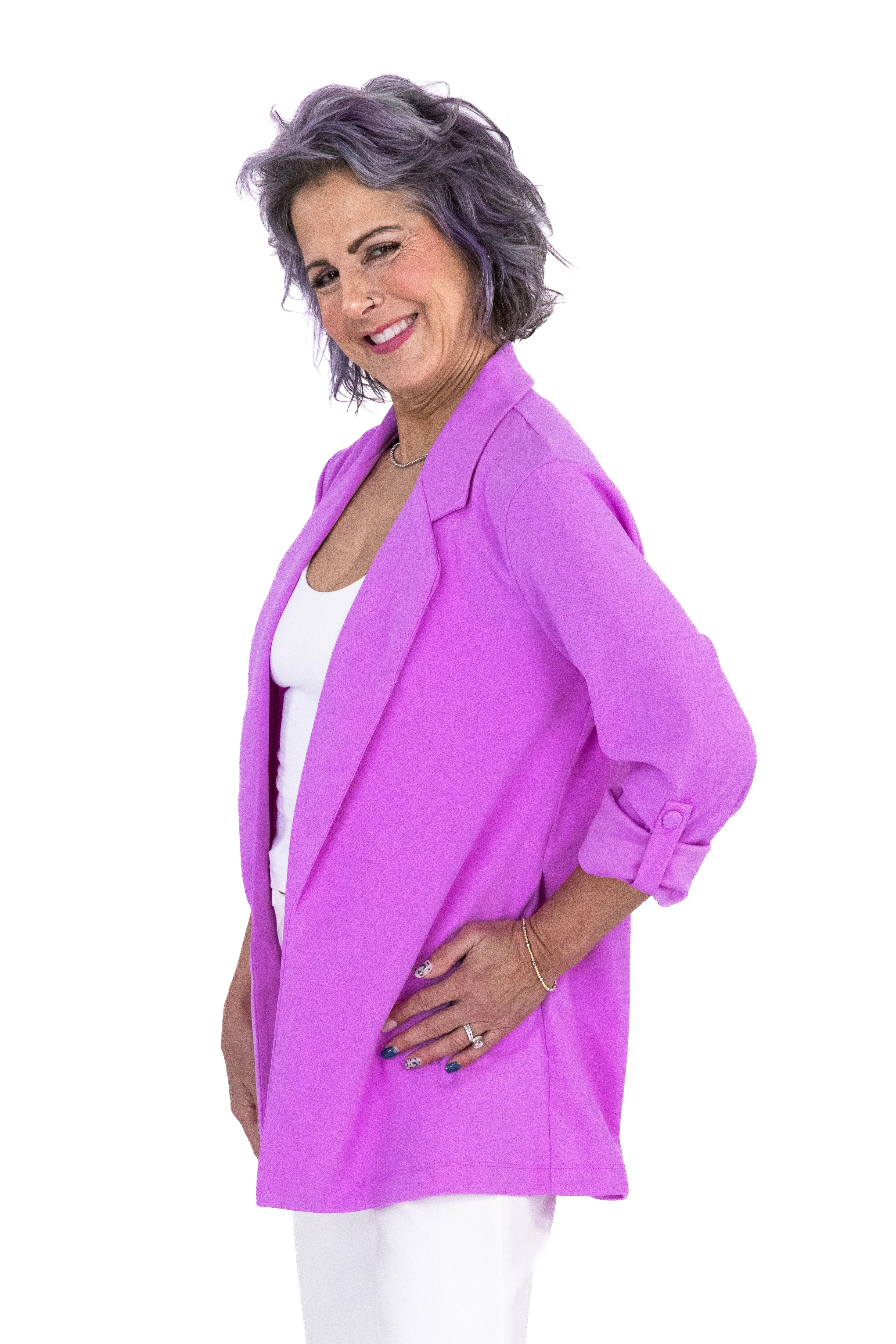 Women's Relaxed Open Front Blazer