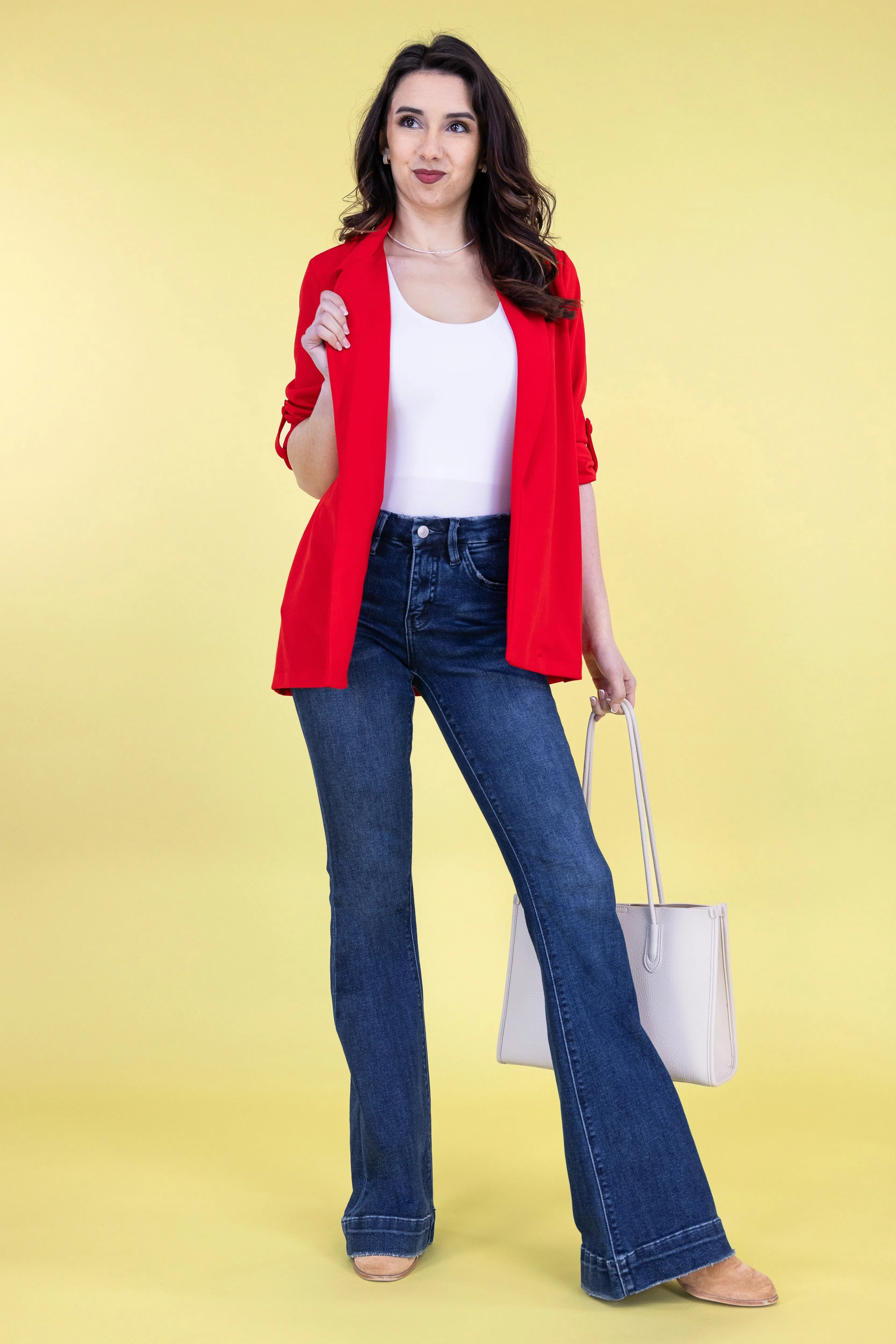 Women's Relaxed Open Front Blazer