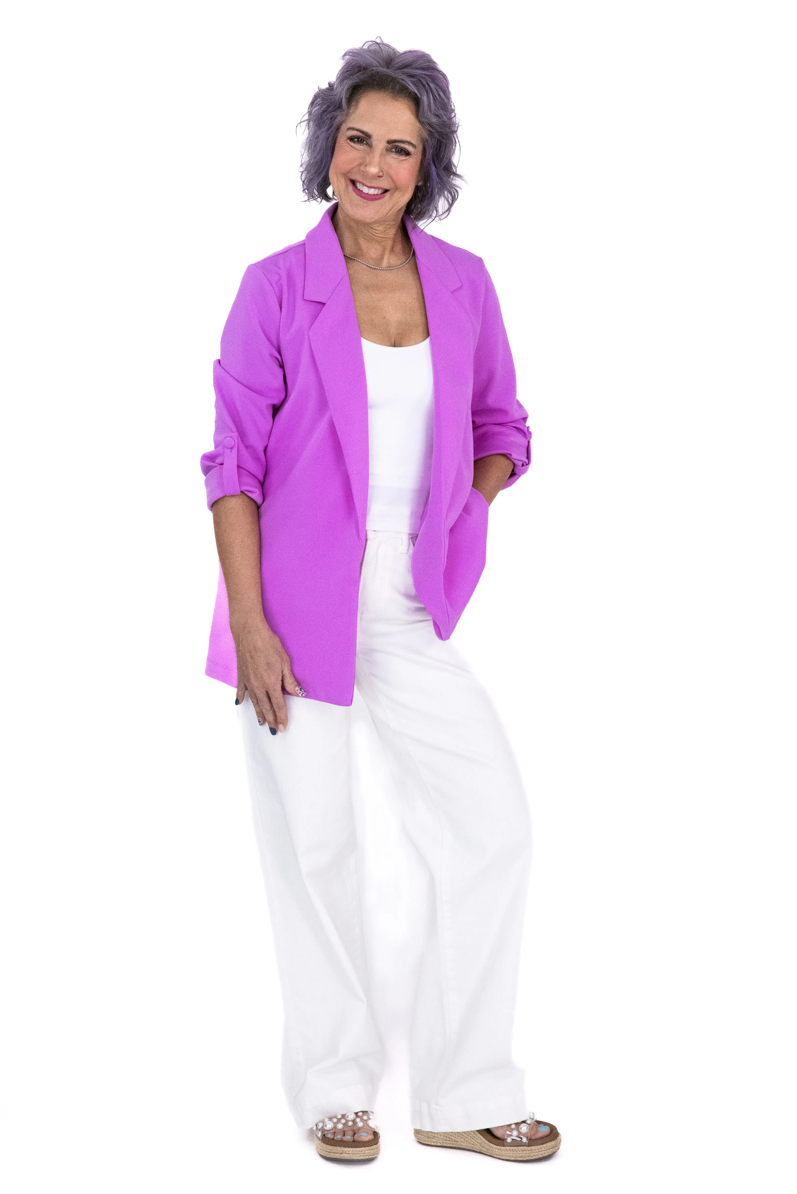 Women's Relaxed Open Front Blazer