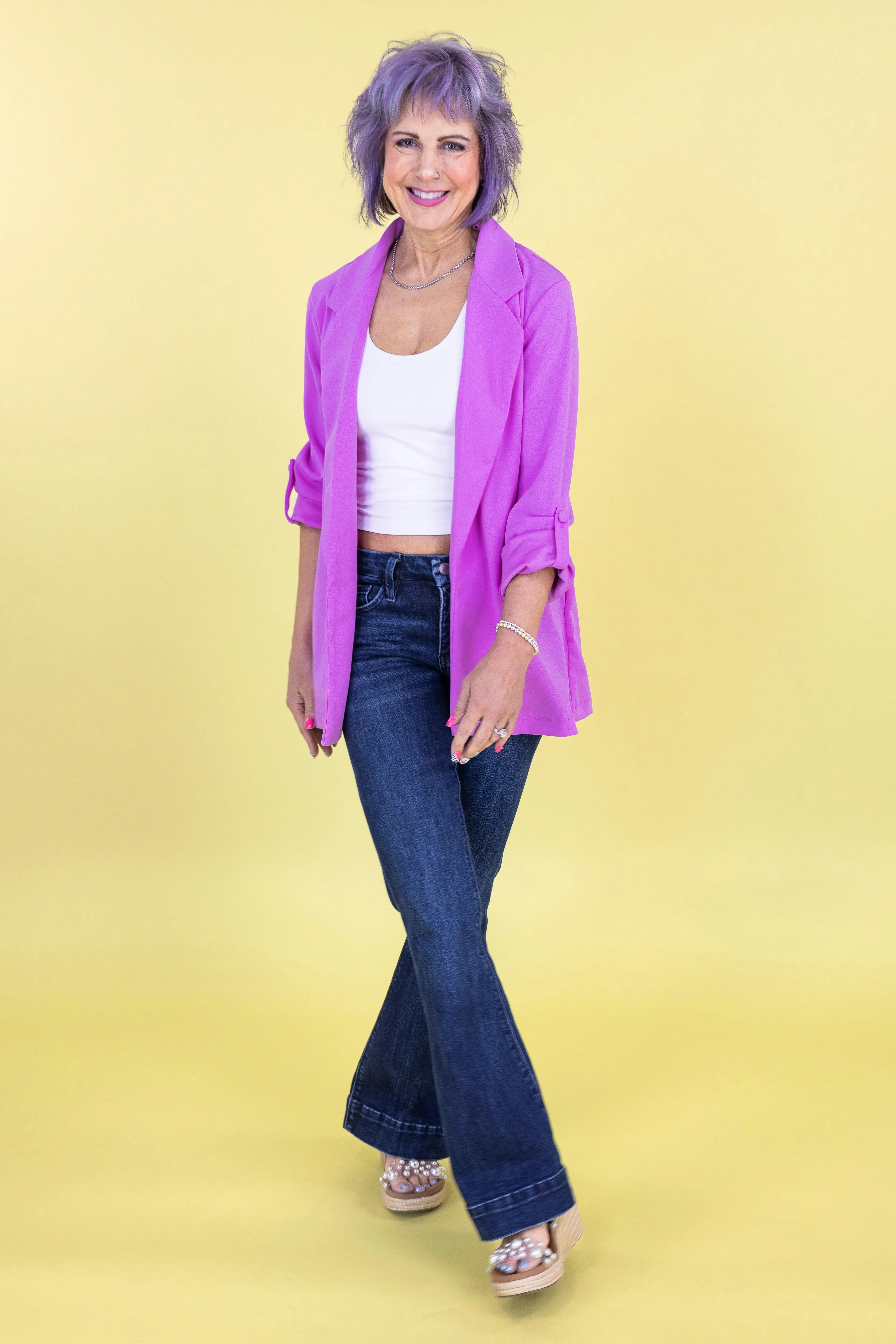 Women's Relaxed Open Front Blazer