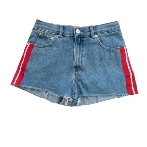 Women's Side Striped Mini Short,Blue
