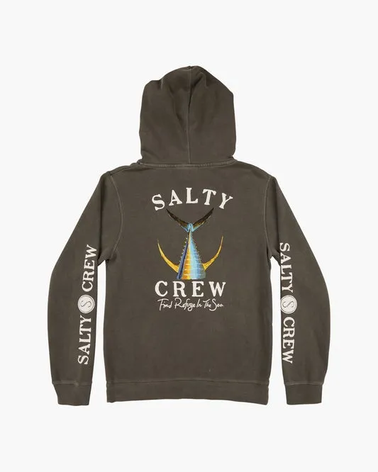 Women`s Tailed Boyfriend Hoody - Faded Black