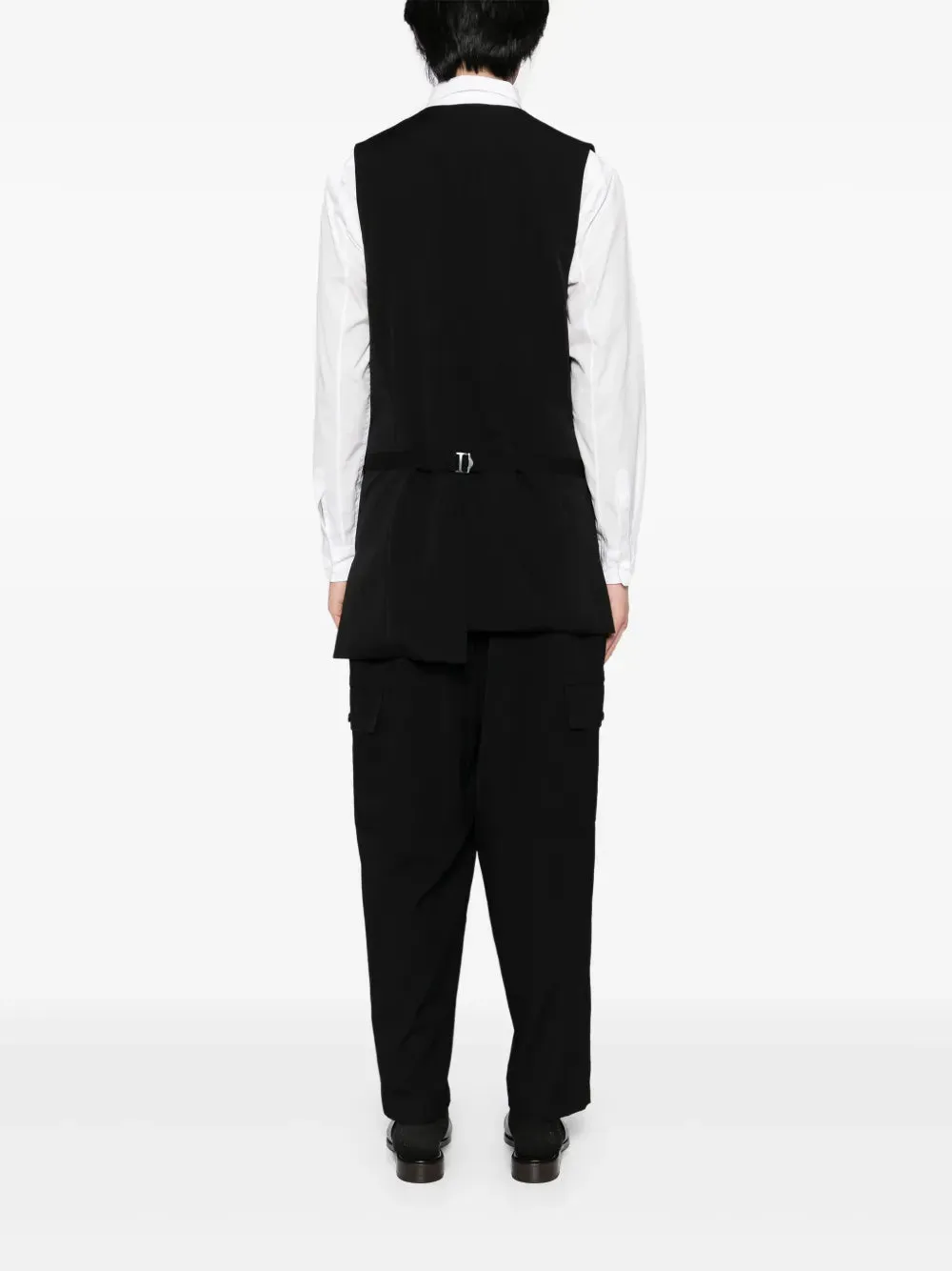 YOHJI YAMAMOTO POUR HOMME - Men Multi Pocket Asymetrical Vest Clothing_yohji-yamamoto