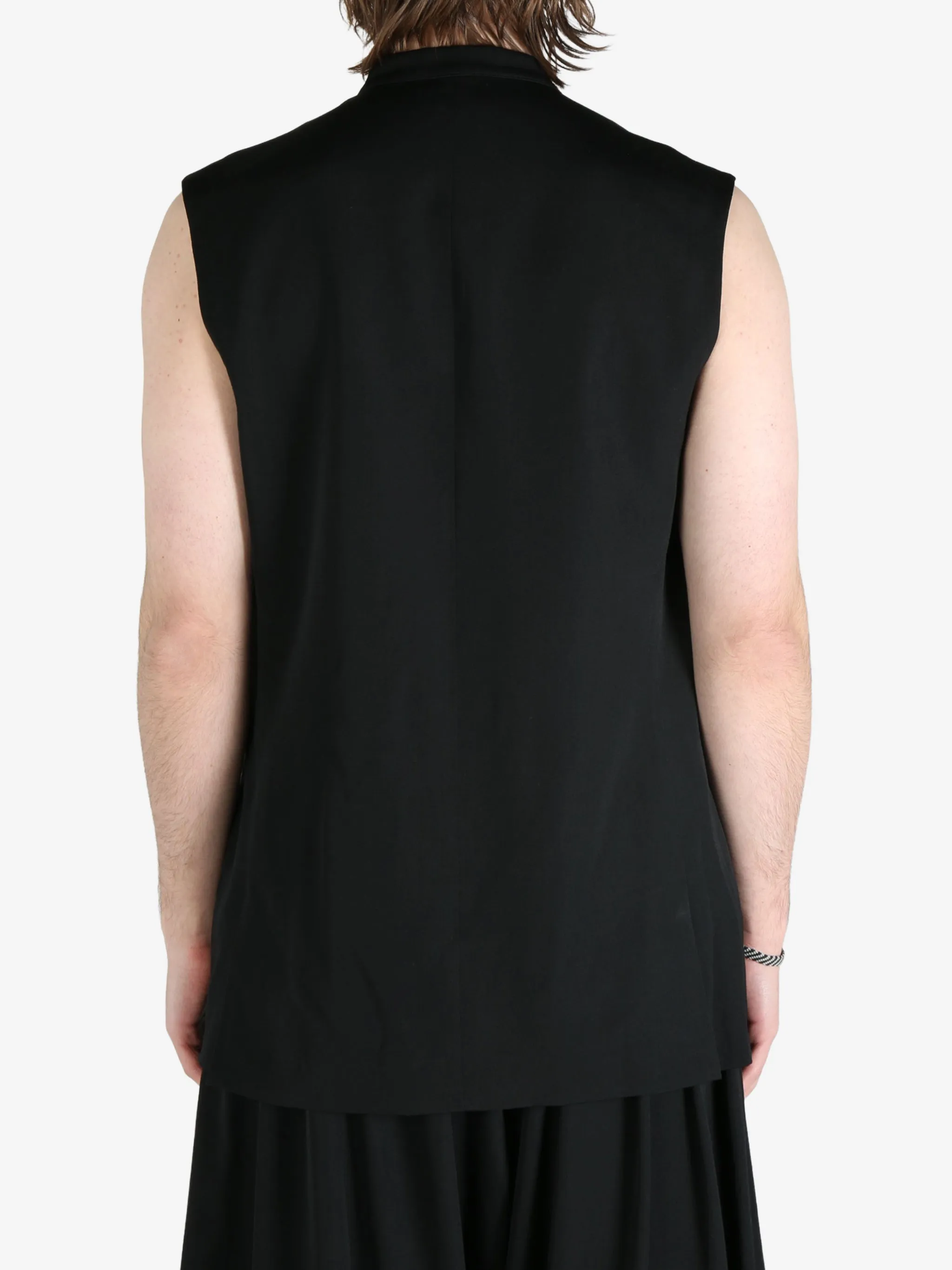 YOHJI YAMAMOTO POUR HOMME - Men Stand Collar Vest Clothing_yohji-yamamoto